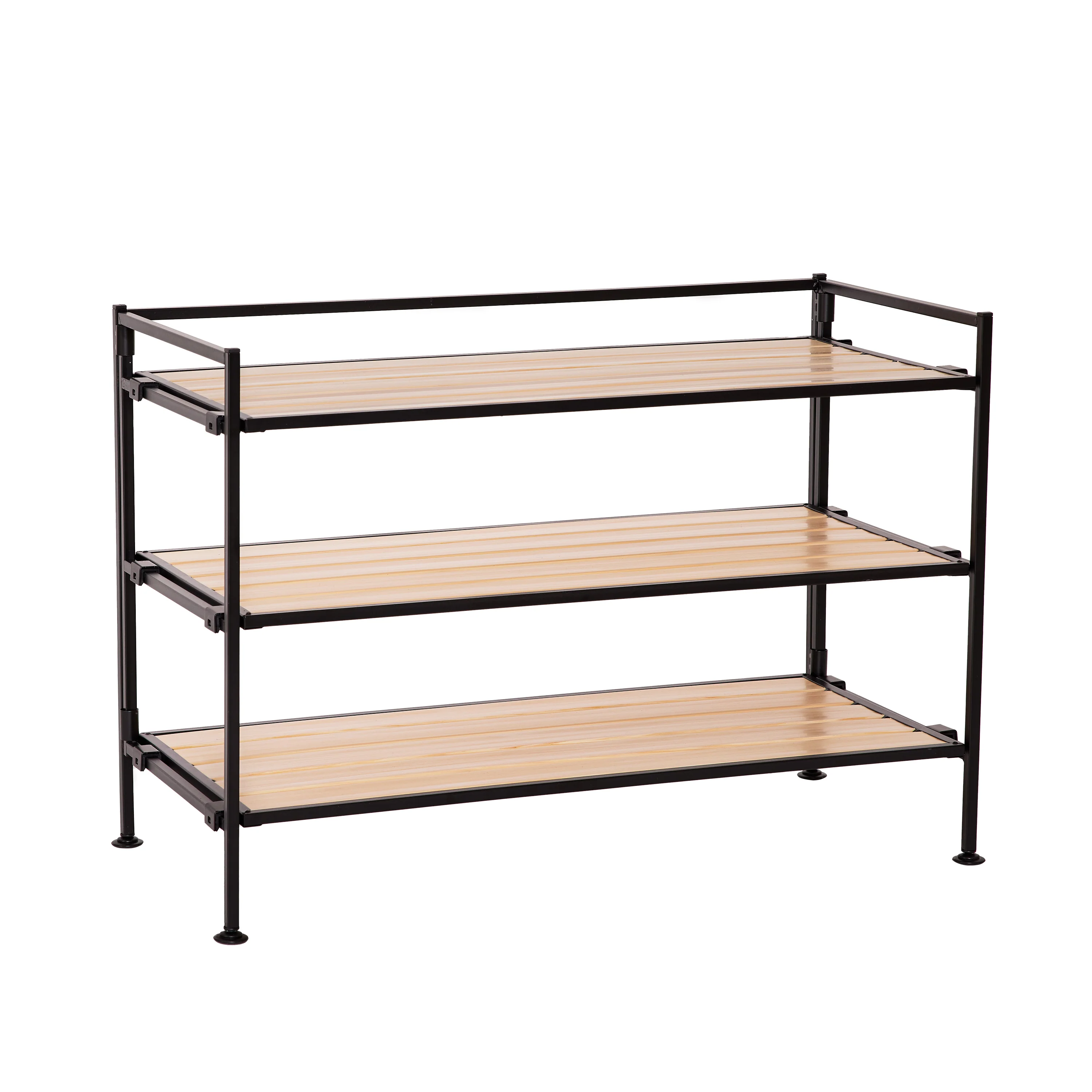 HOME 3-Tier Resin Slatted Shoe Rack - Image 30