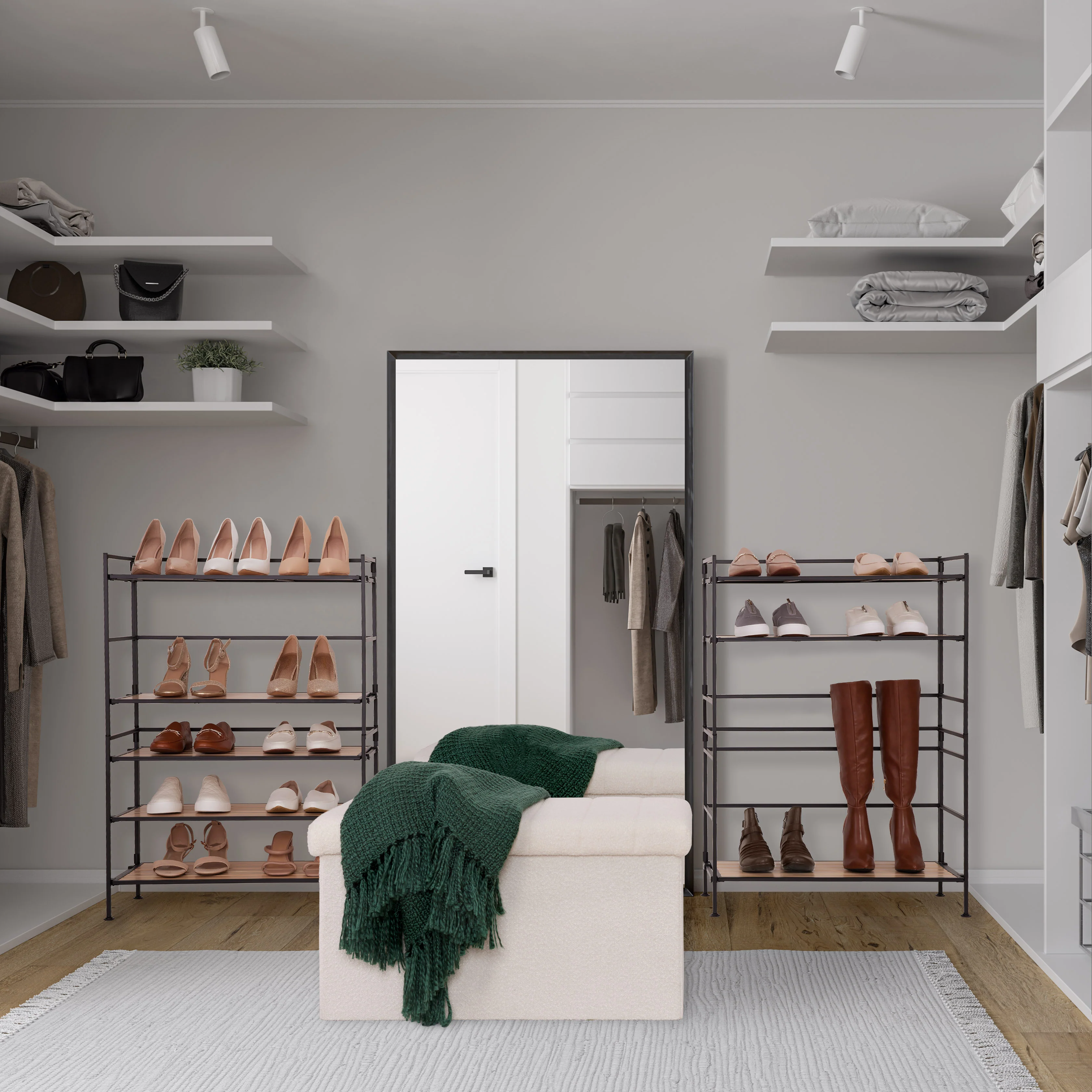 HOME 3-Tier Resin Slatted Shoe Rack - Image 34