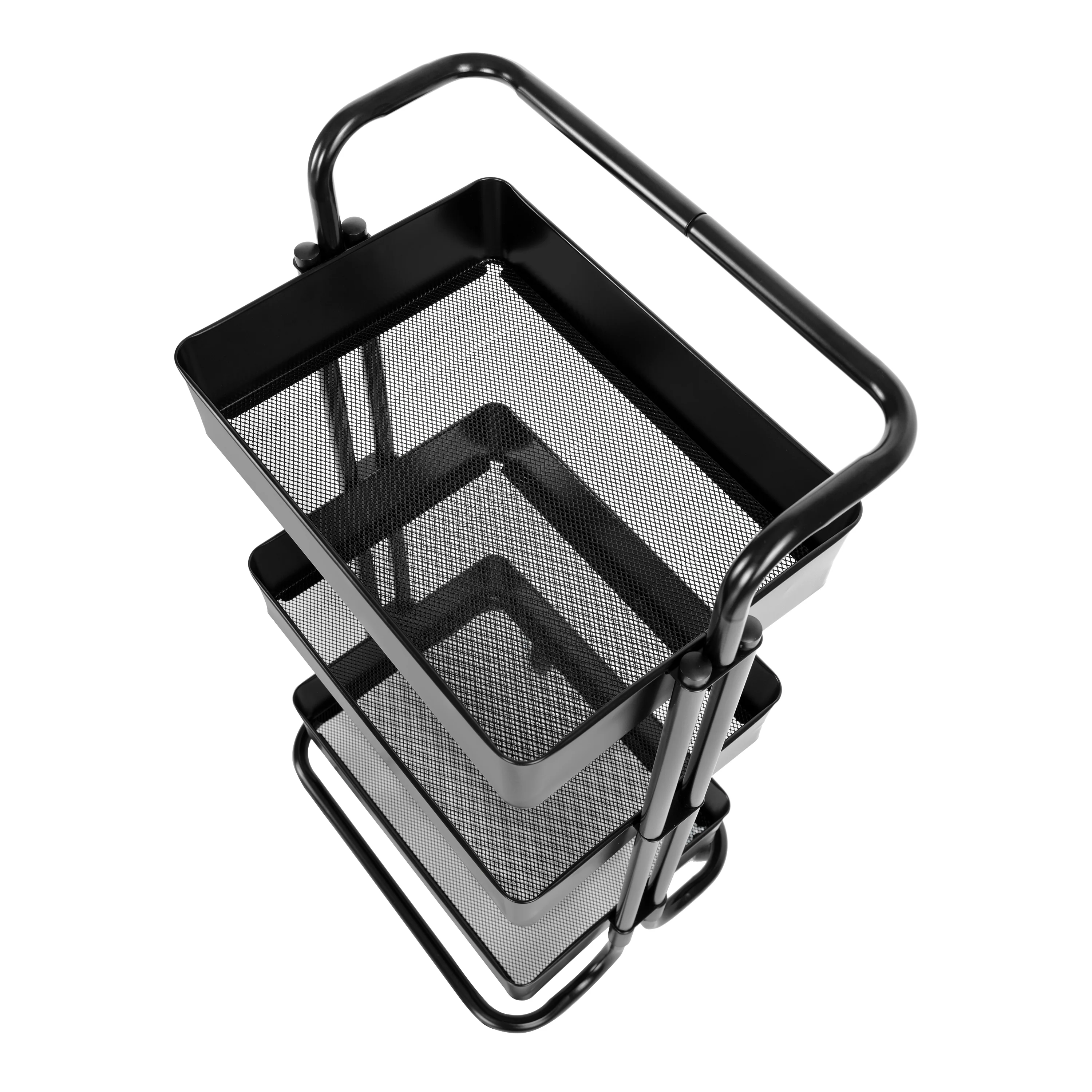 3-Tier Steel Cart with Handle - Image 10