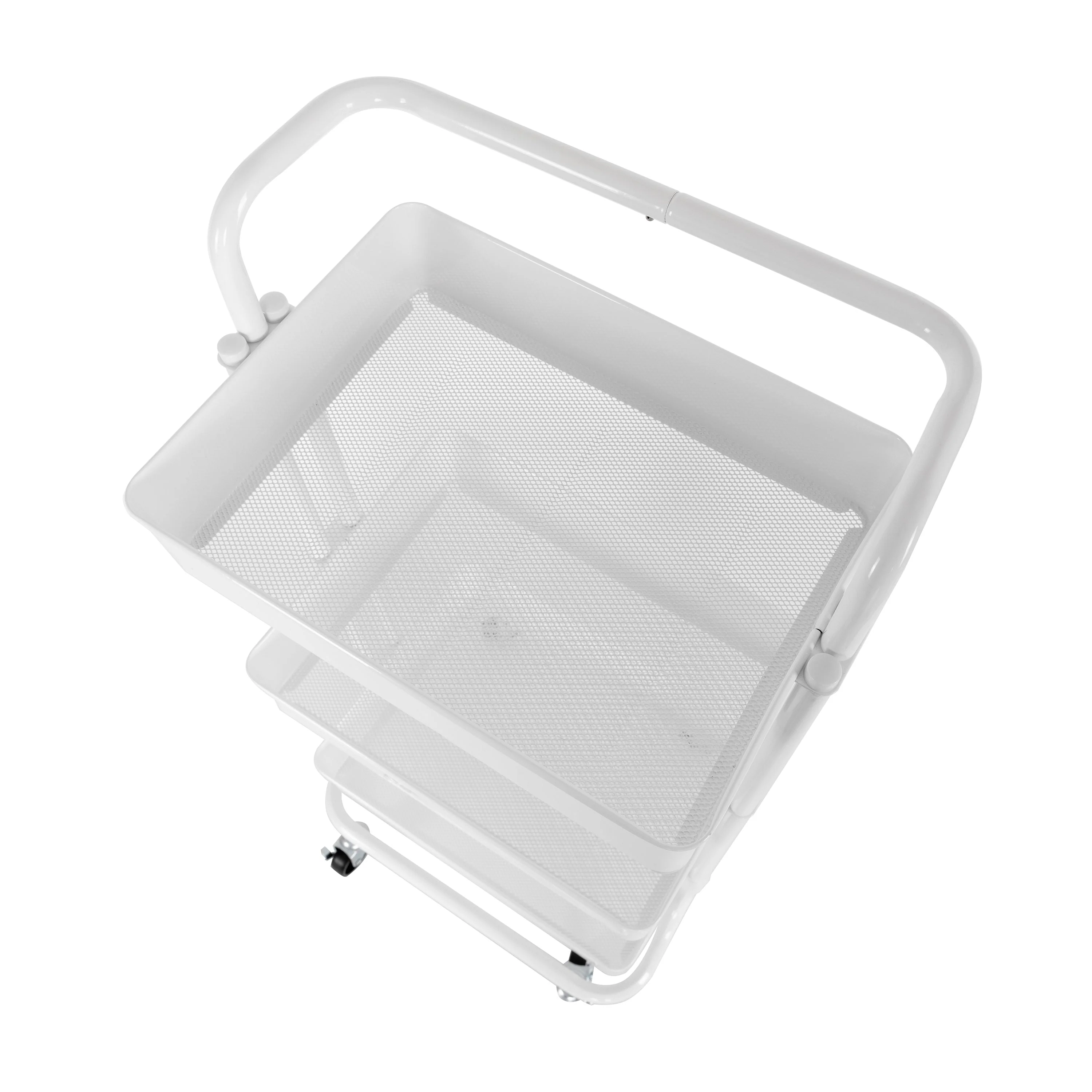 3-Tier Steel Cart with Handle - Image 3