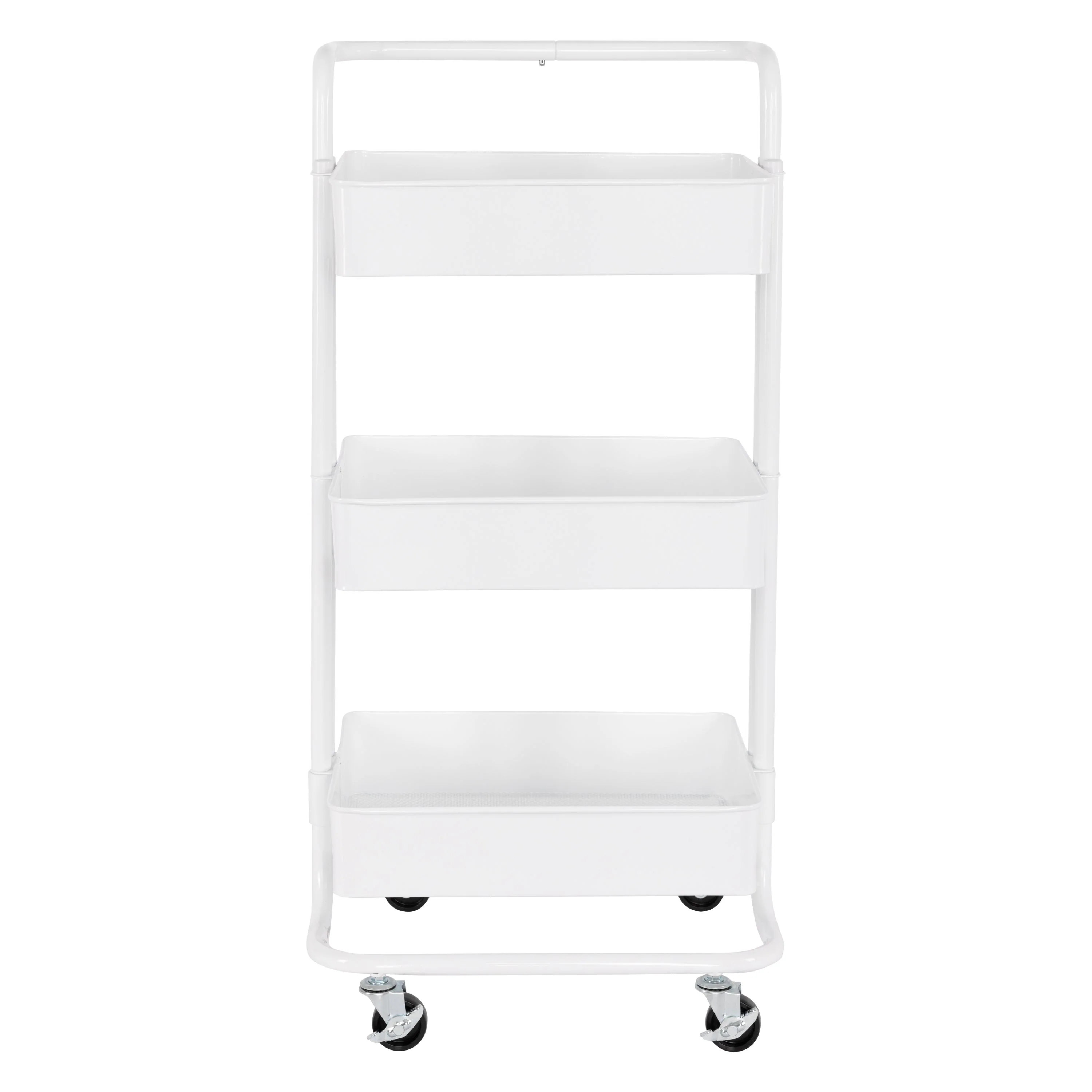 3-Tier Steel Cart with Handle - Image 9