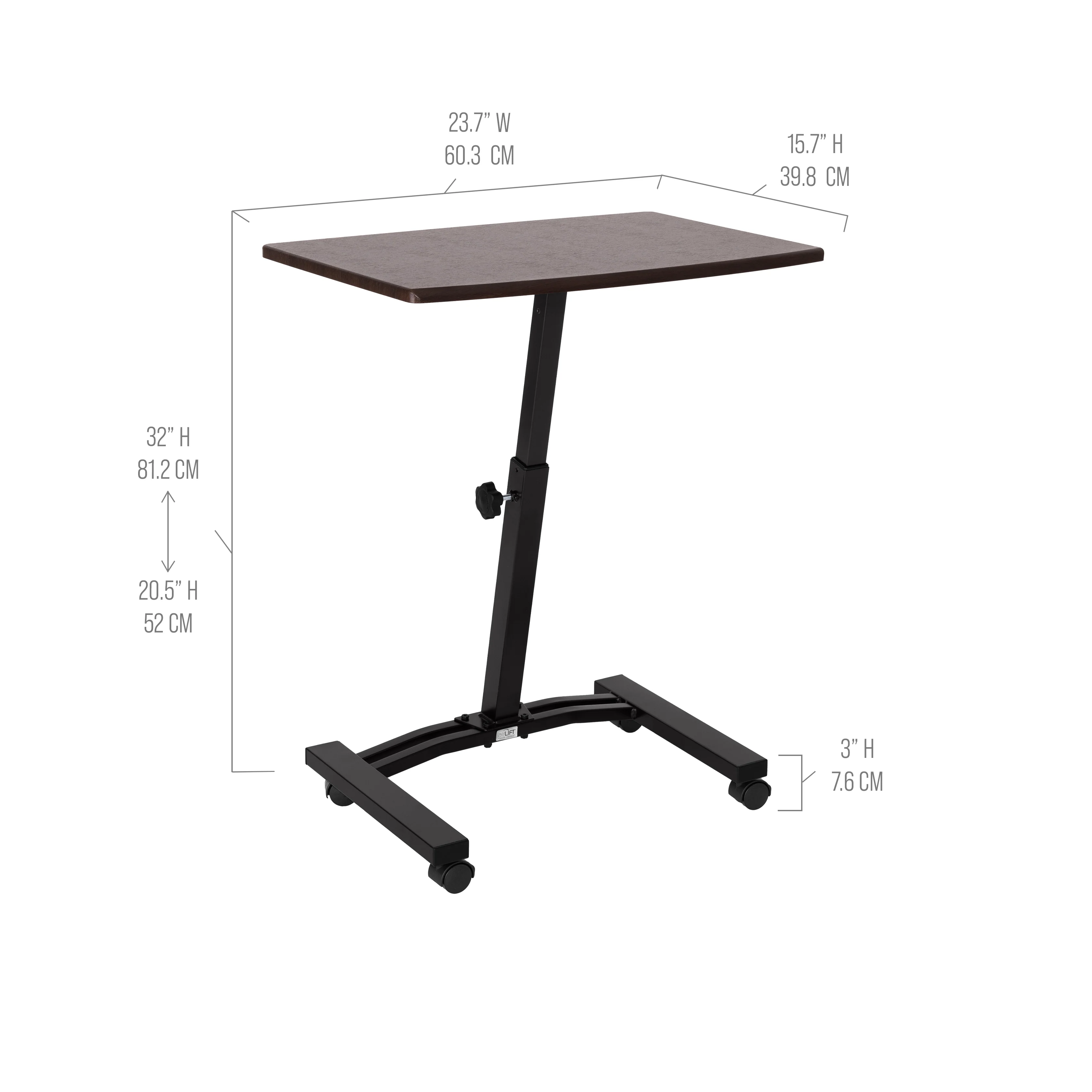 airLIFT® Mobile Laptop Sitting Desk Cart - Image 47