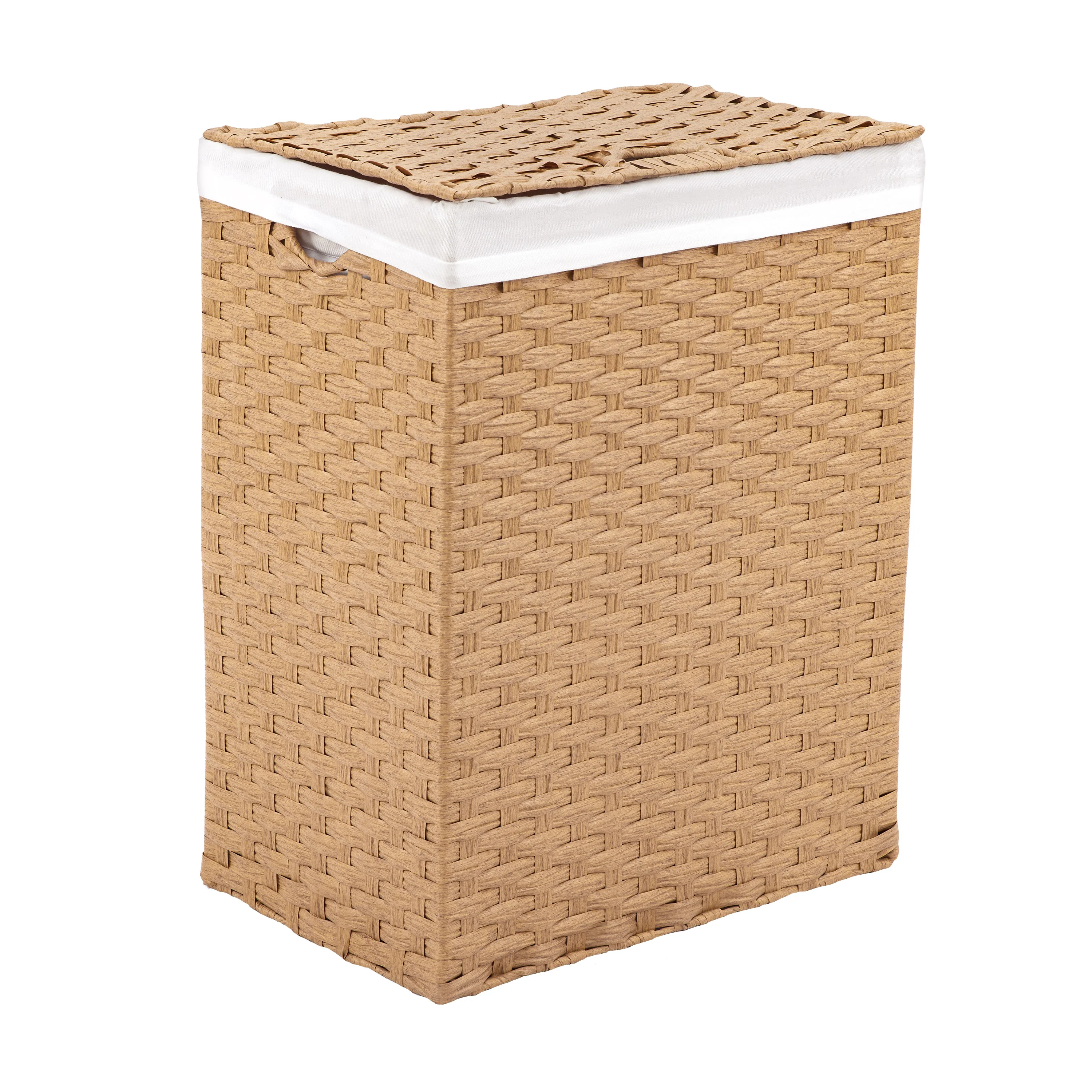 Handwoven Lidded Laundry Hamper - Image 13