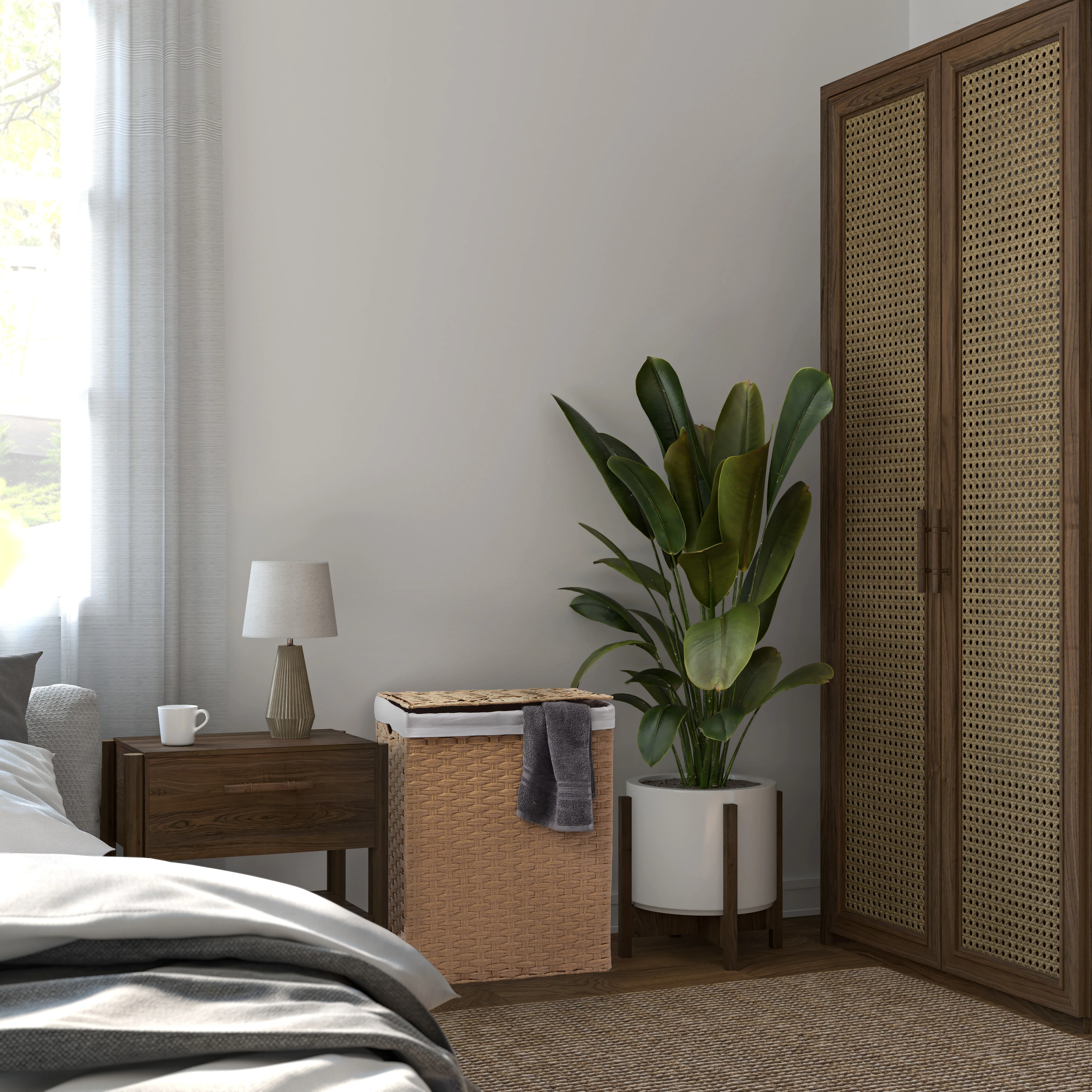 Handwoven Lidded Laundry Hamper - Image 14