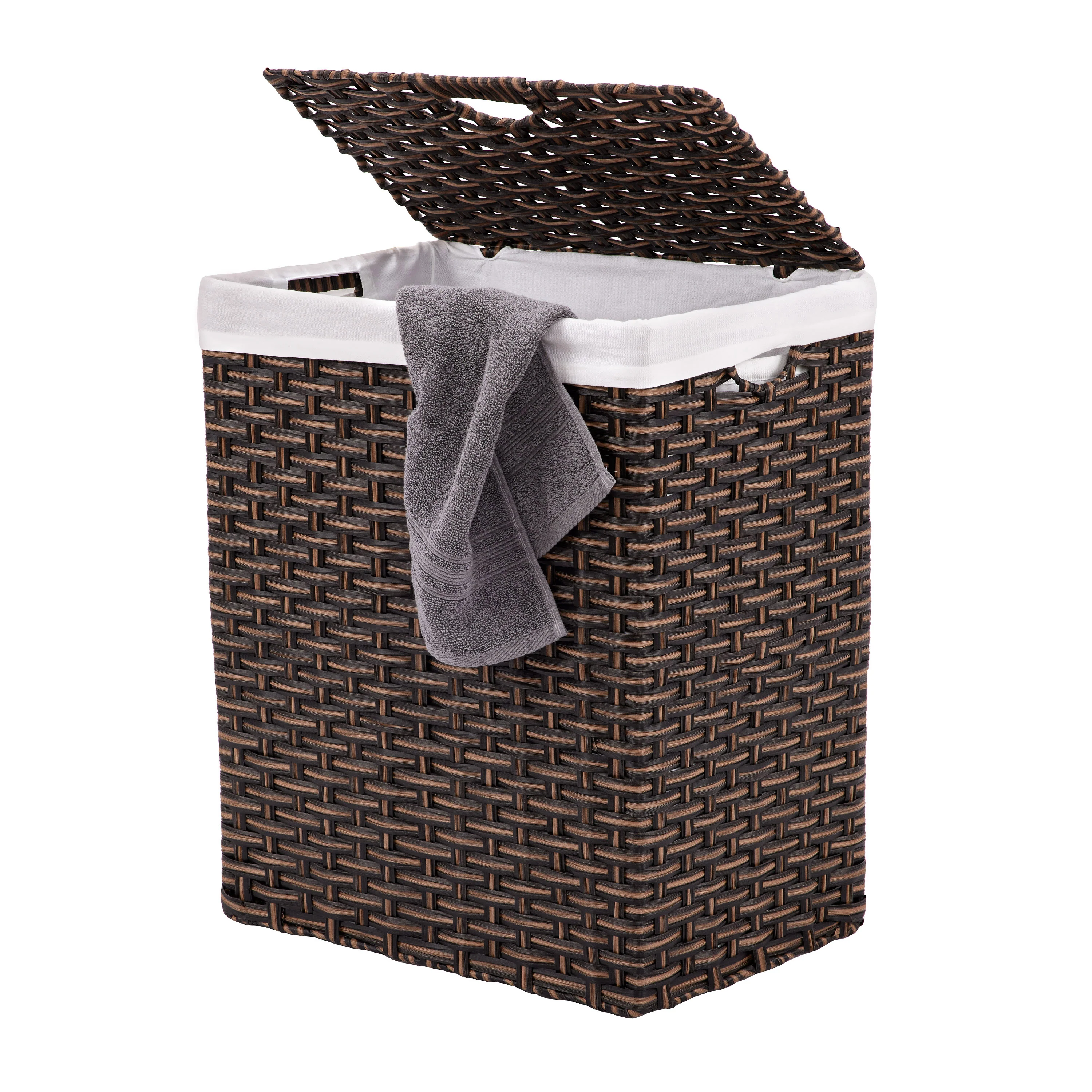 Handwoven Lidded Laundry Hamper - Image 20