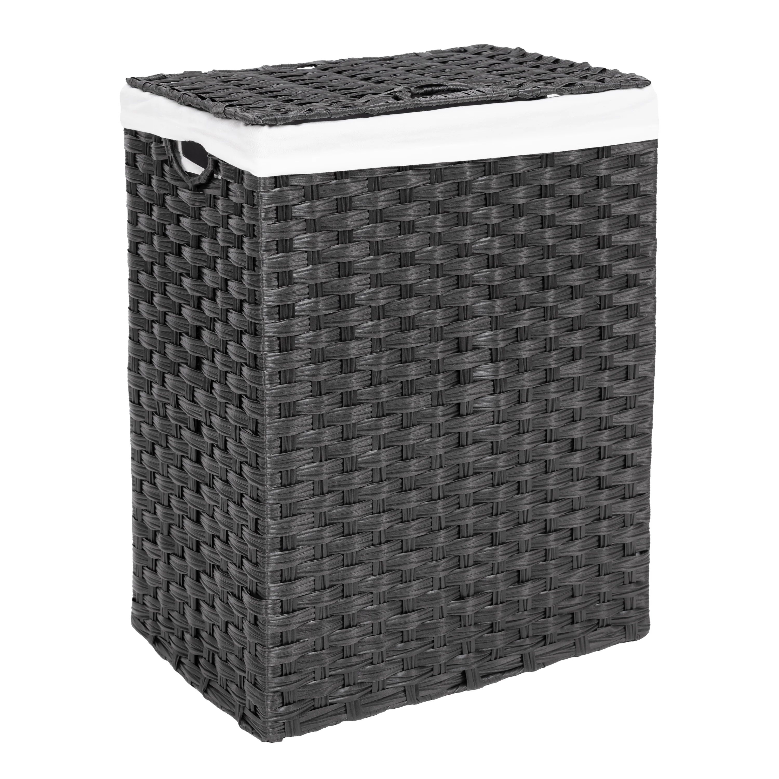 Handwoven Lidded Laundry Hamper - Image 3