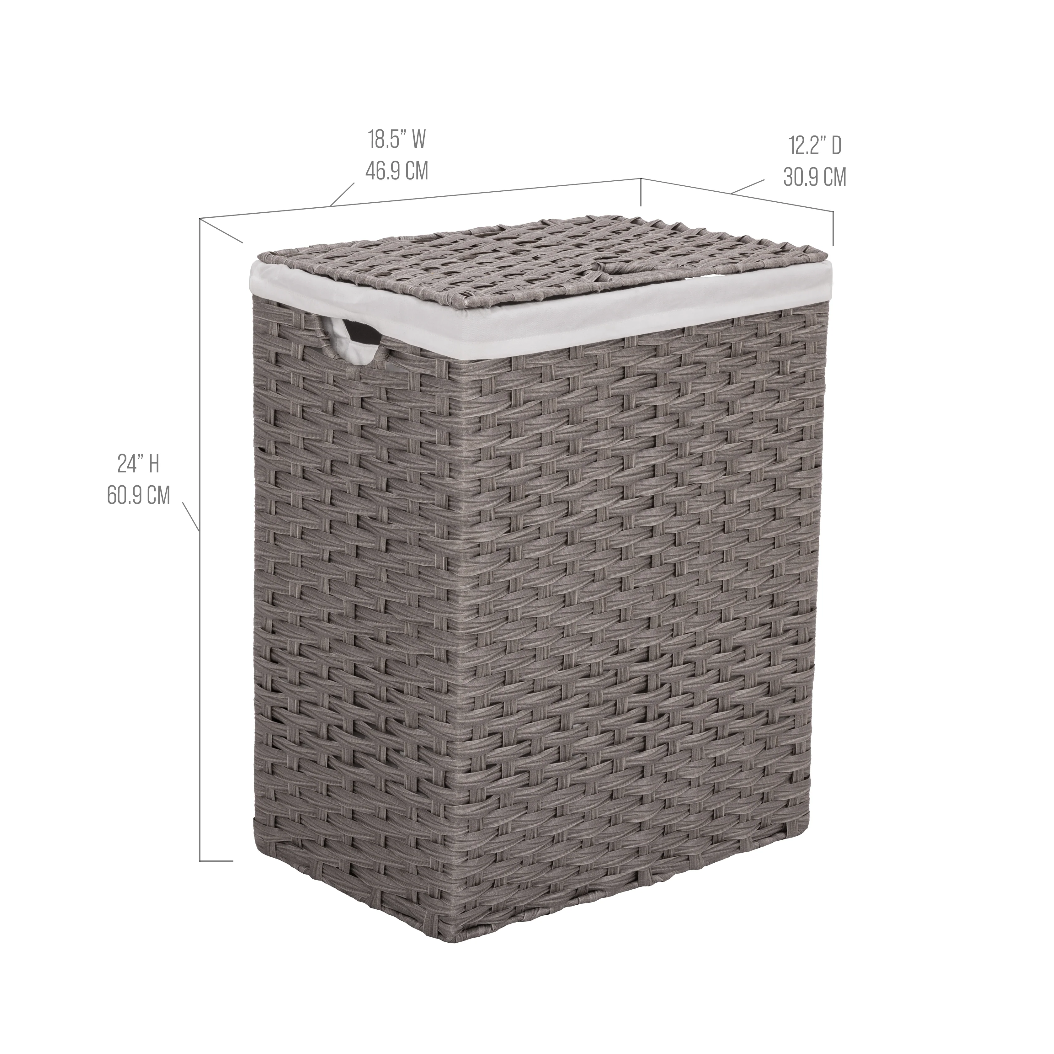 Handwoven Lidded Laundry Hamper - Image 32