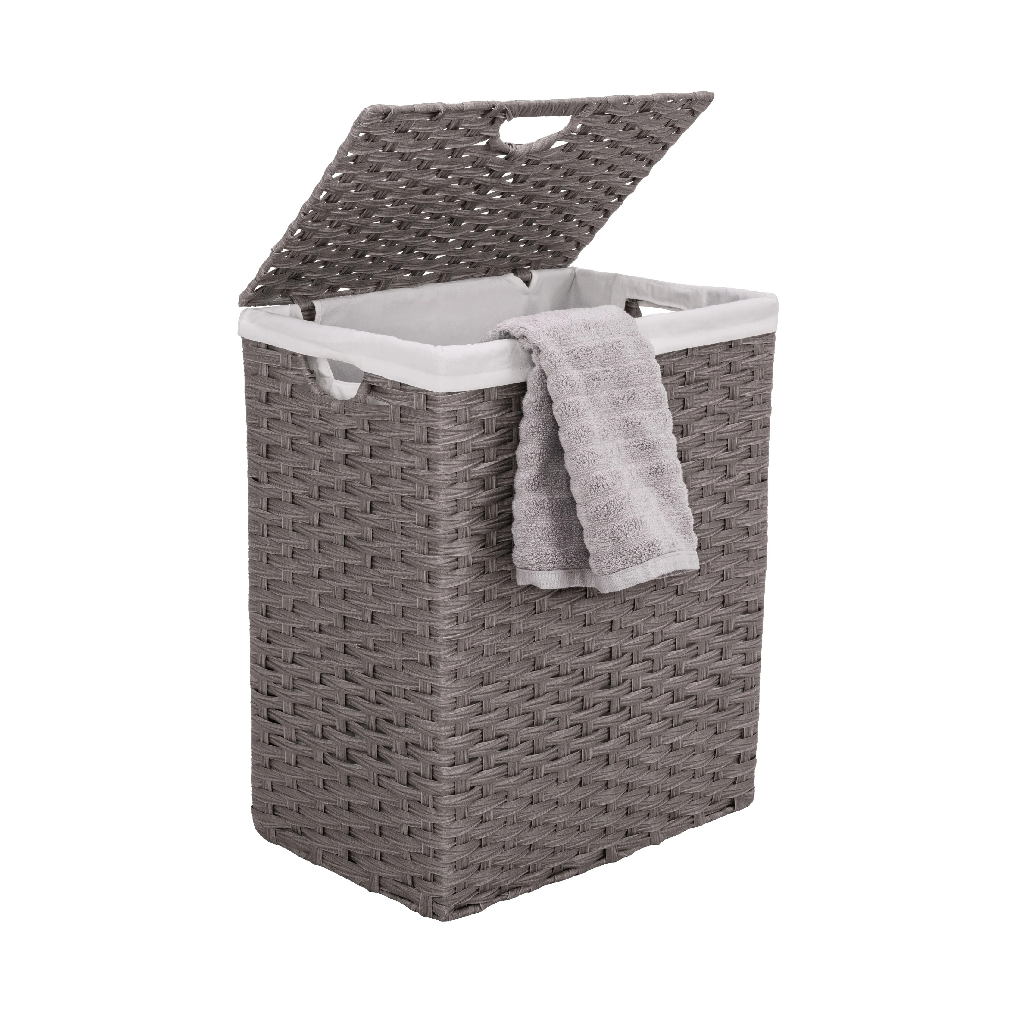 Handwoven Lidded Laundry Hamper - Image 34