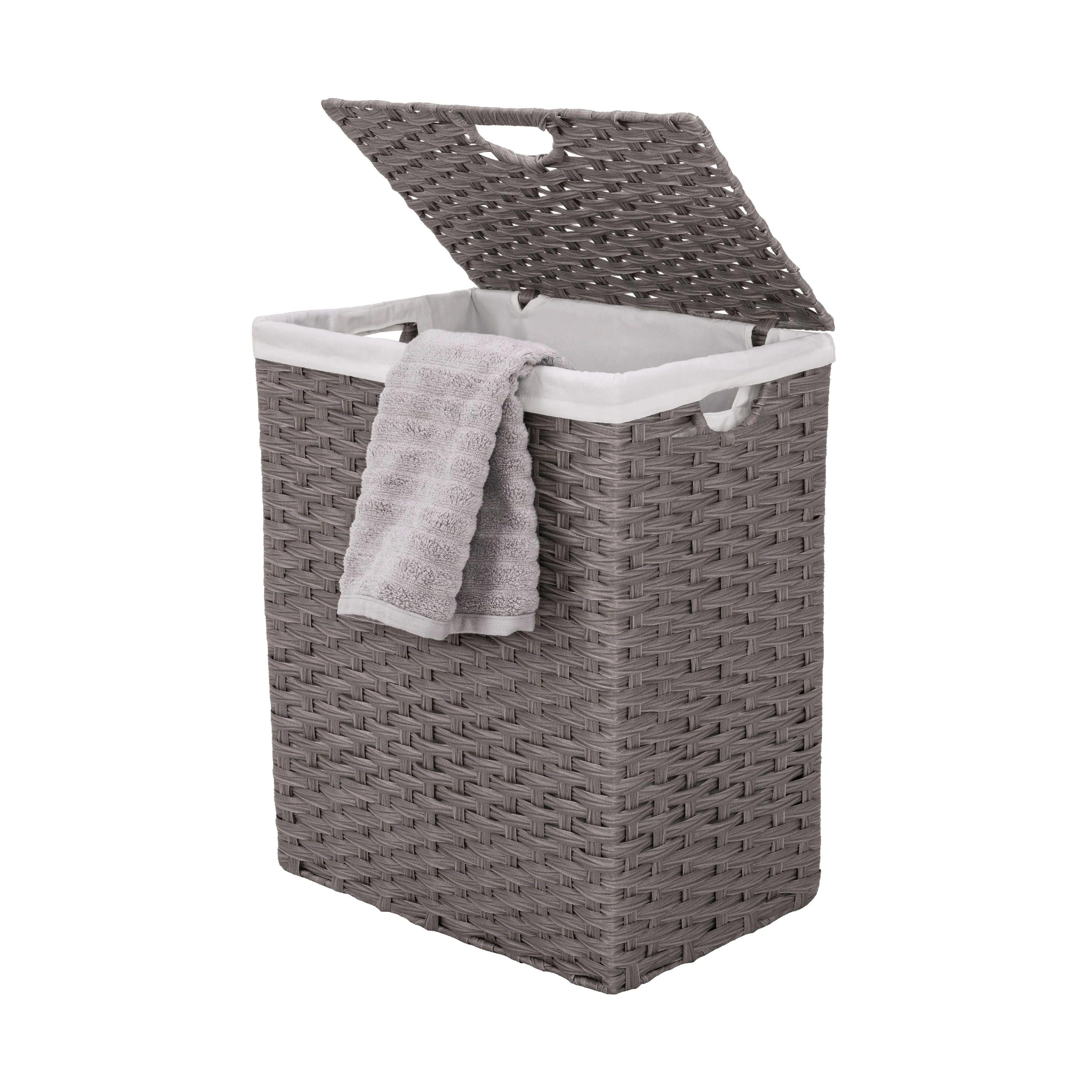Handwoven Lidded Laundry Hamper - Image 35