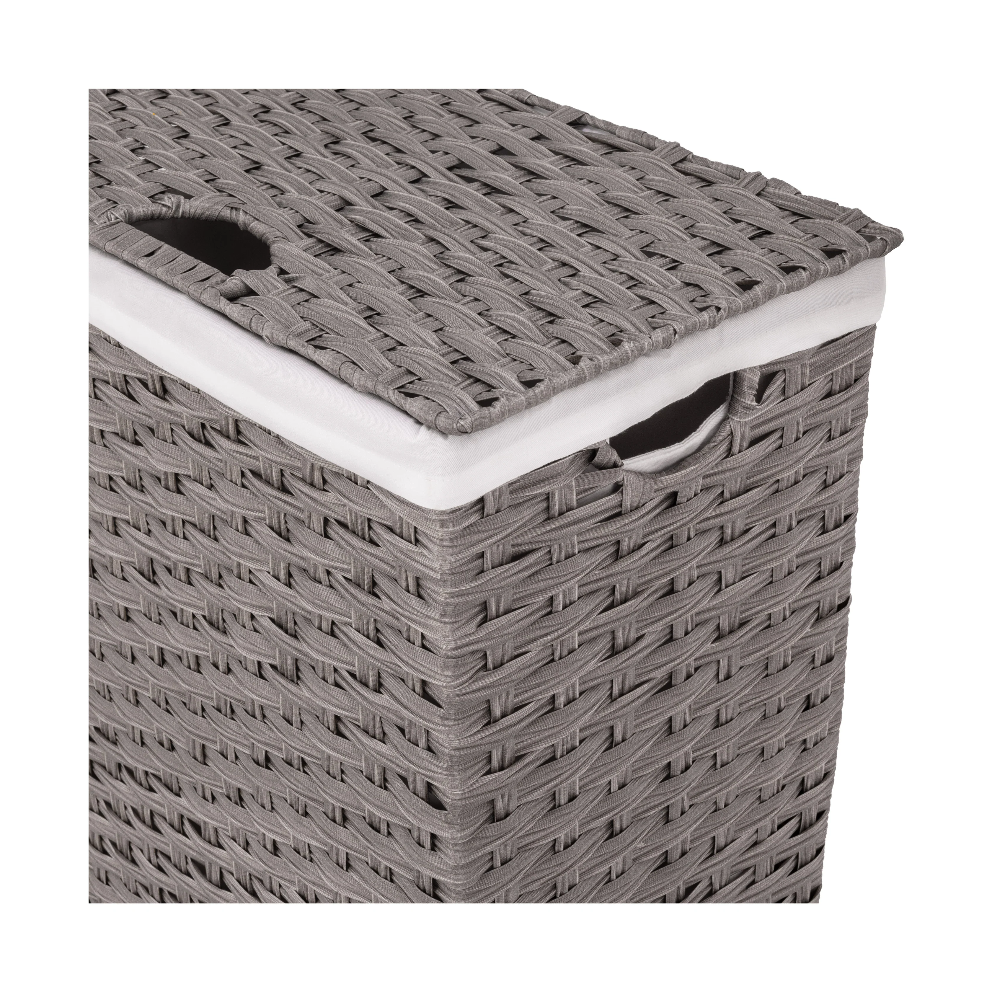 Handwoven Lidded Laundry Hamper - Image 36