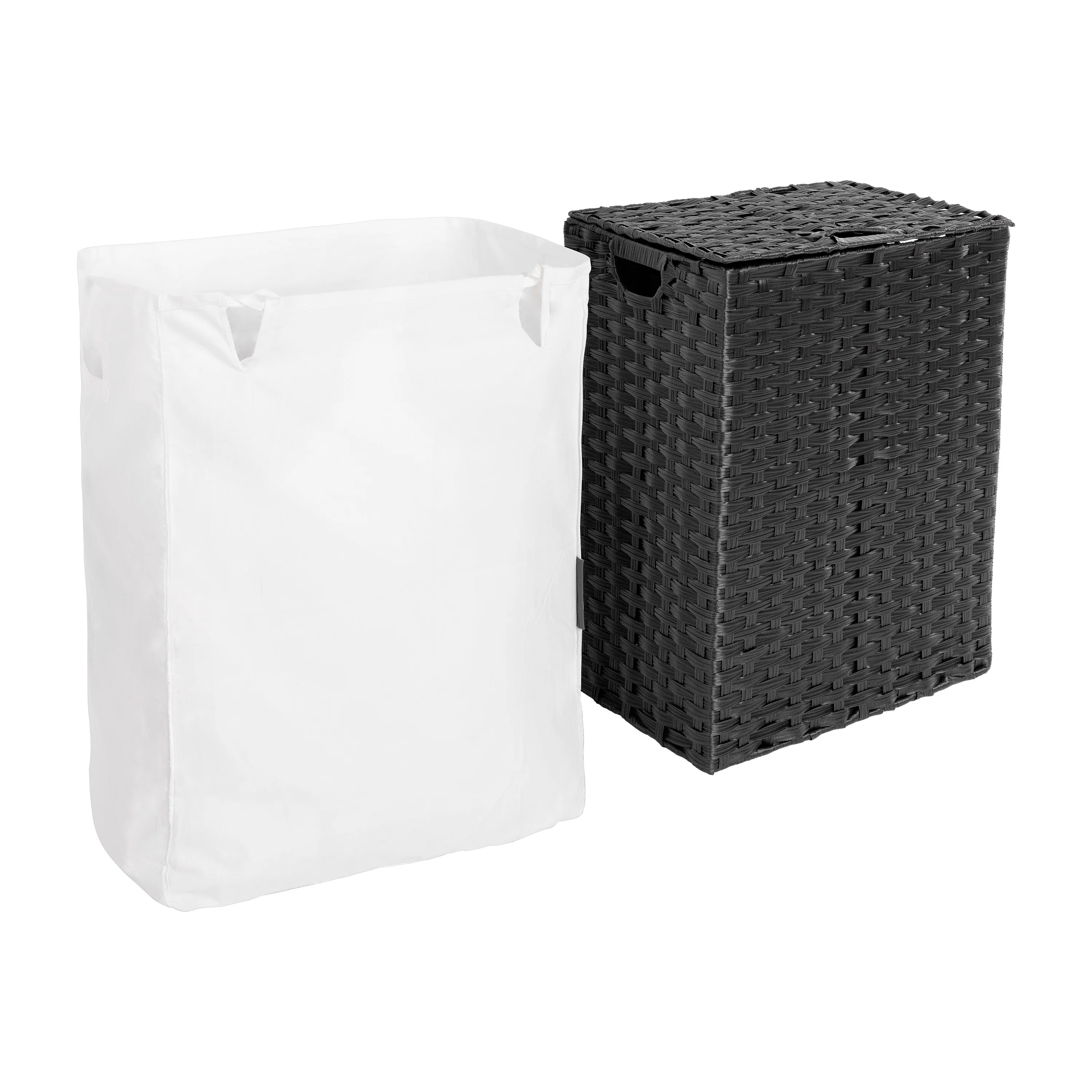 Handwoven Lidded Laundry Hamper - Image 4