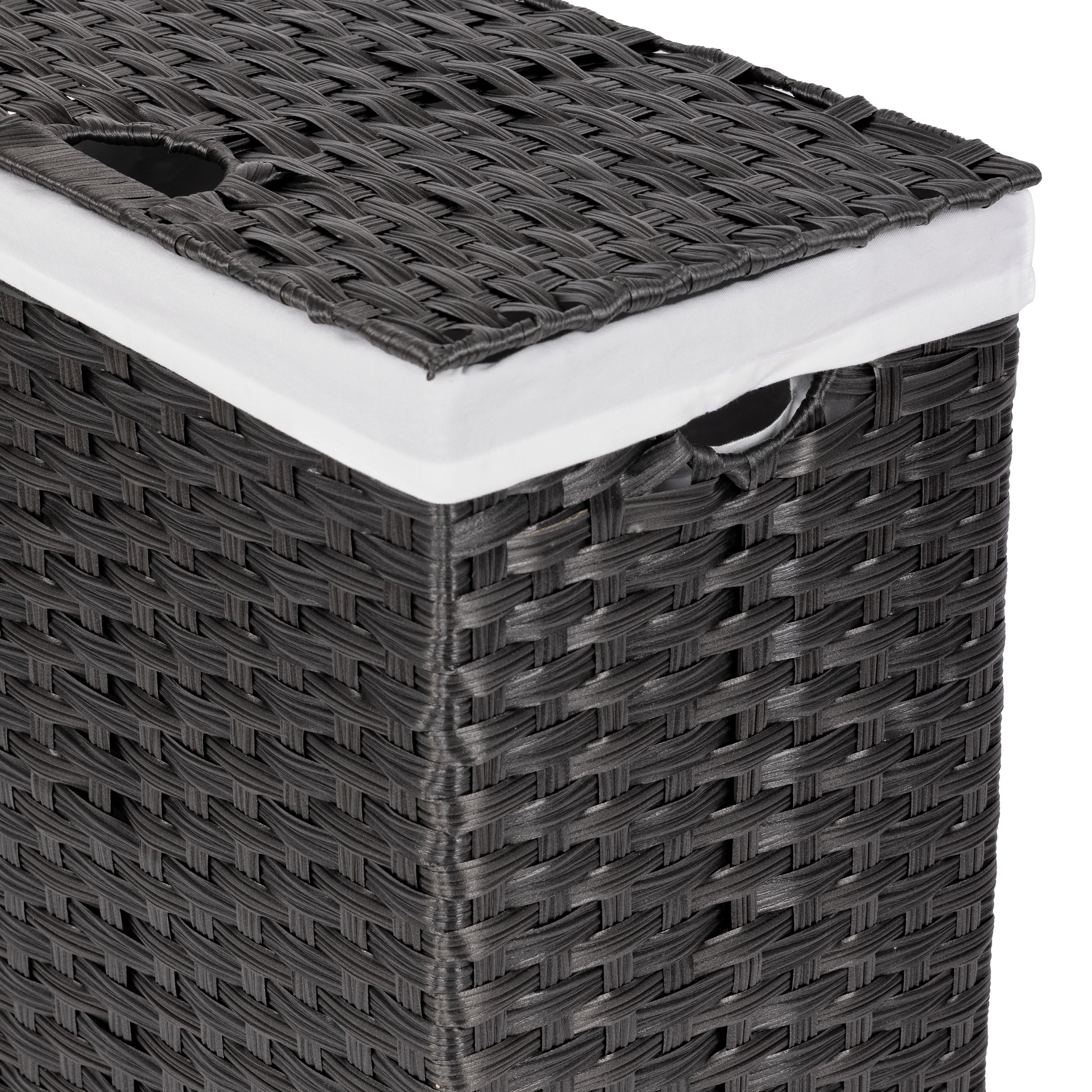 Handwoven Lidded Laundry Hamper - Image 5