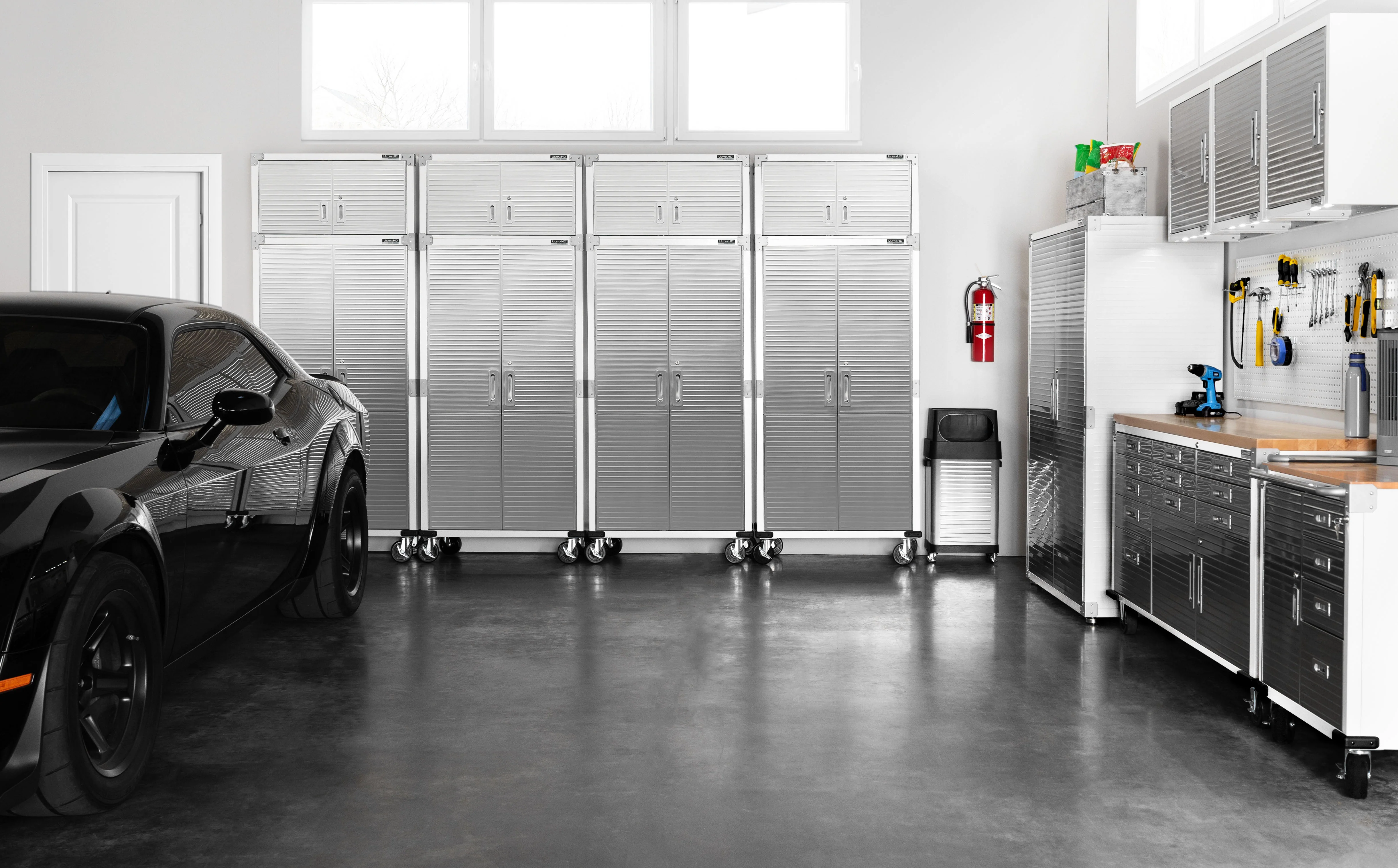 UltraHD® 2-Piece Rolling Storage Cabinet Set, White - Image 14