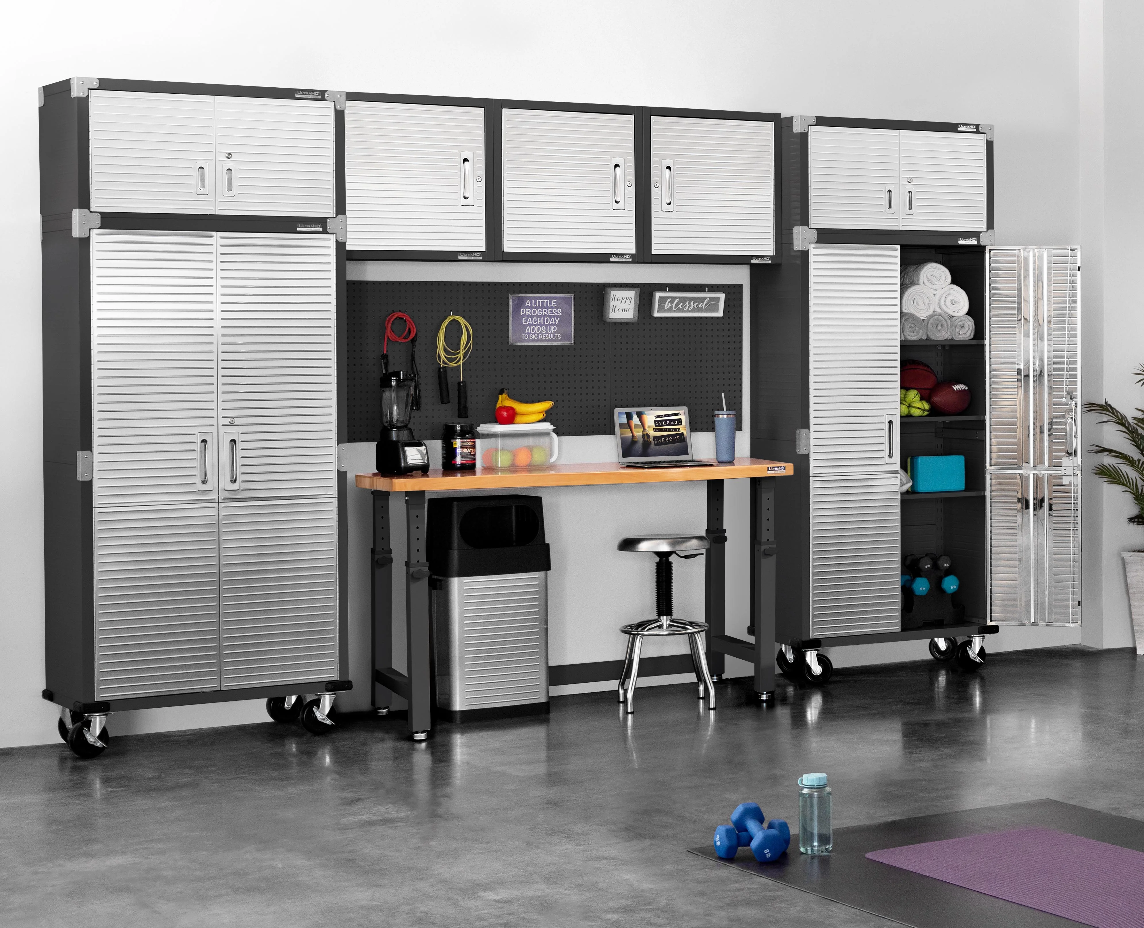 UltraHD® Height Adjustable Workbench, Graphite - Image 8