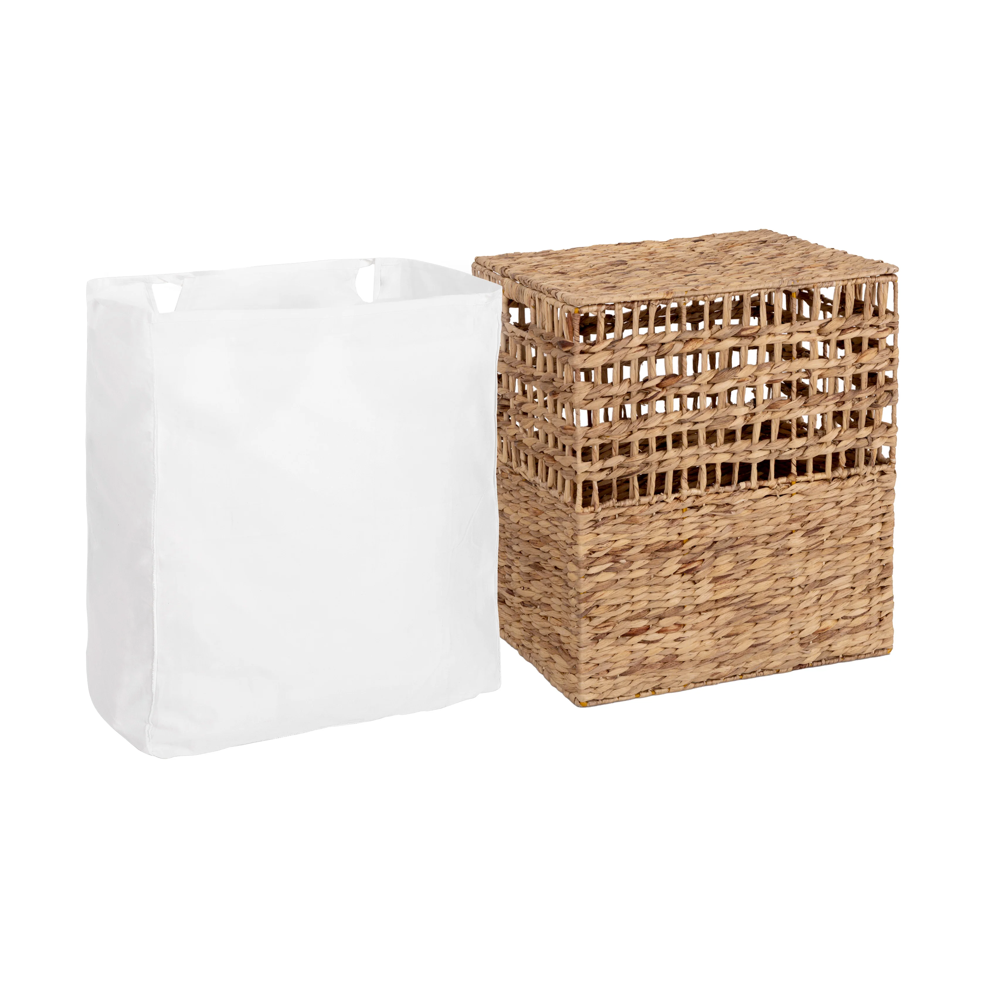 Fabric Liner for Water Hyacinth Laundry Hamper - Image 4