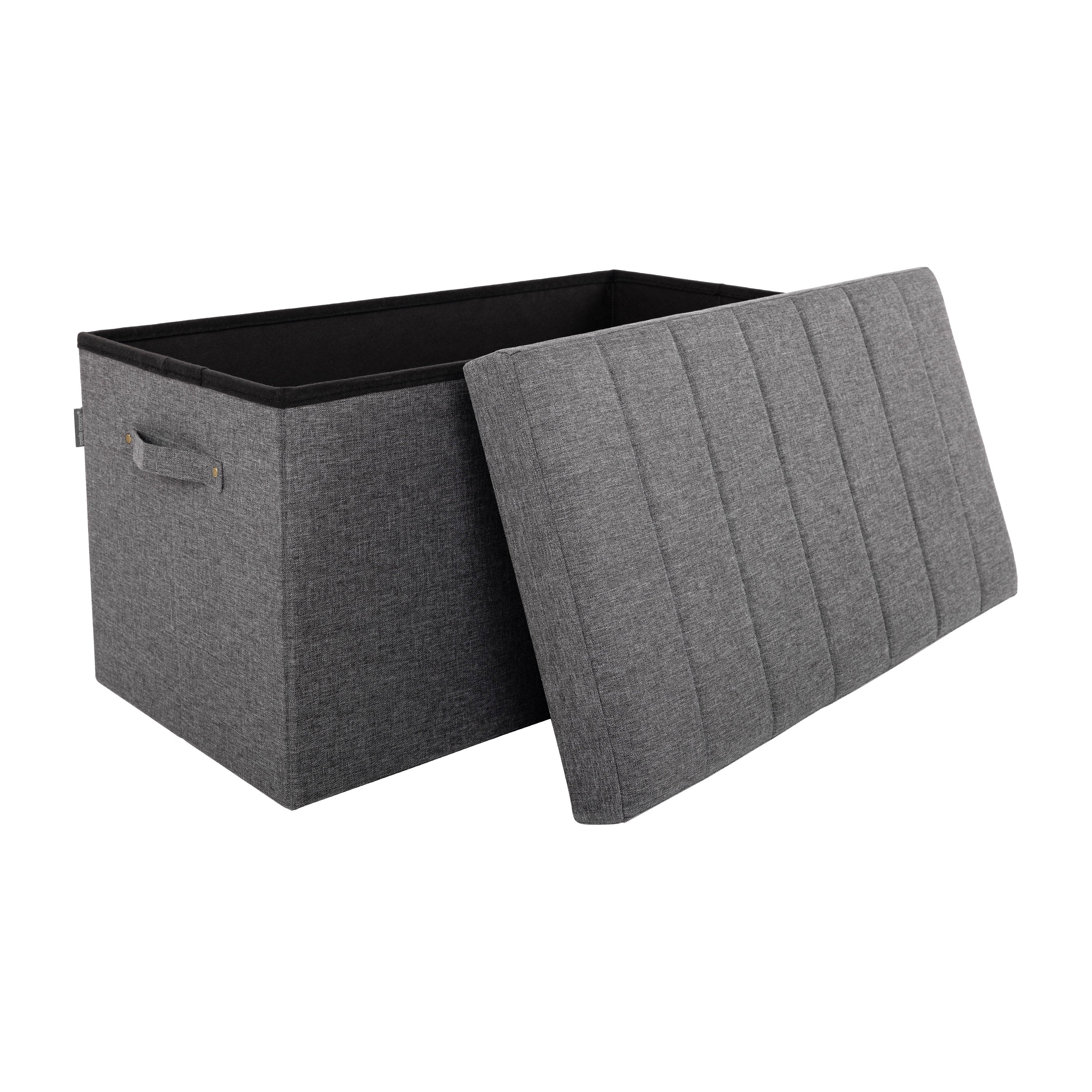 Channel Tufted Storage Trunk with Handles - Image 10