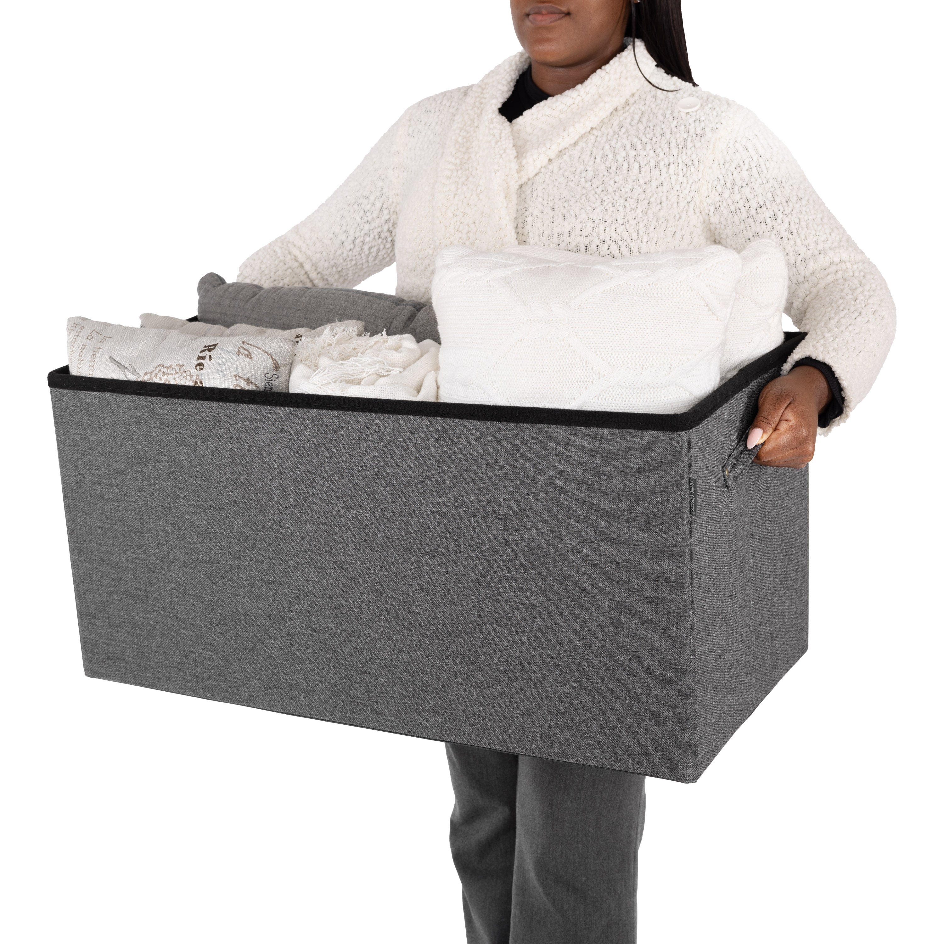 Channel Tufted Storage Trunk with Handles - Image 11