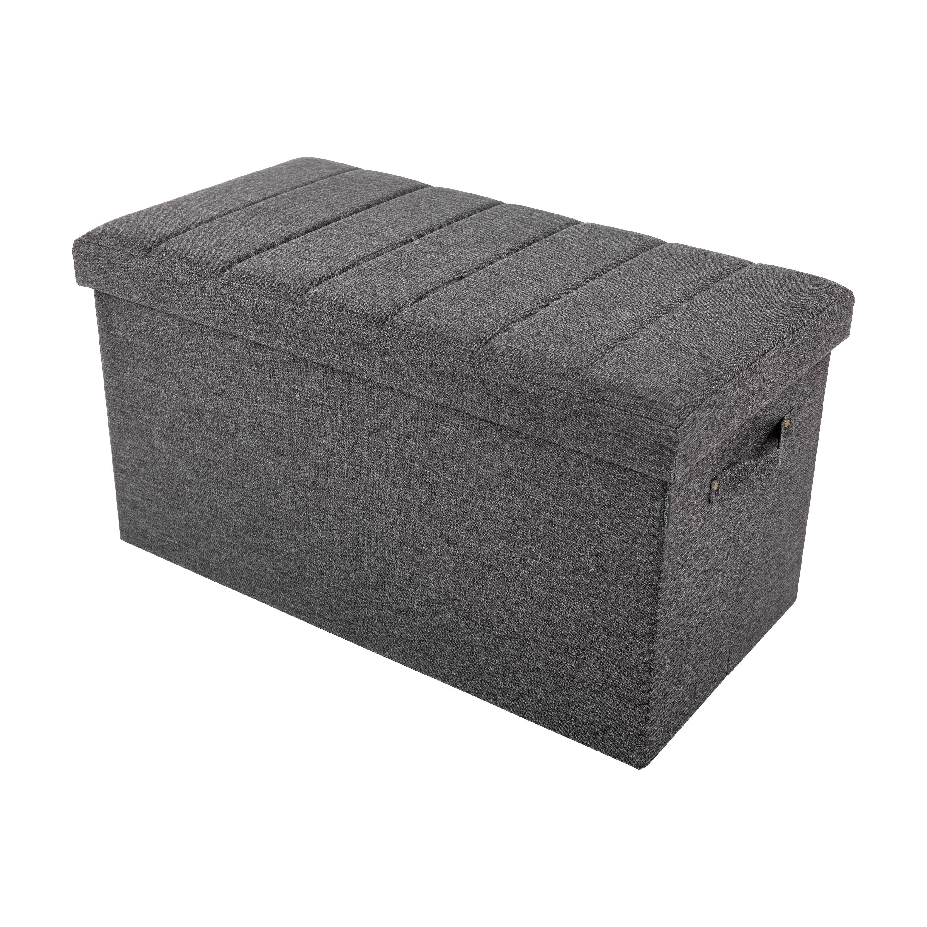 Channel Tufted Storage Trunk with Handles - Image 14