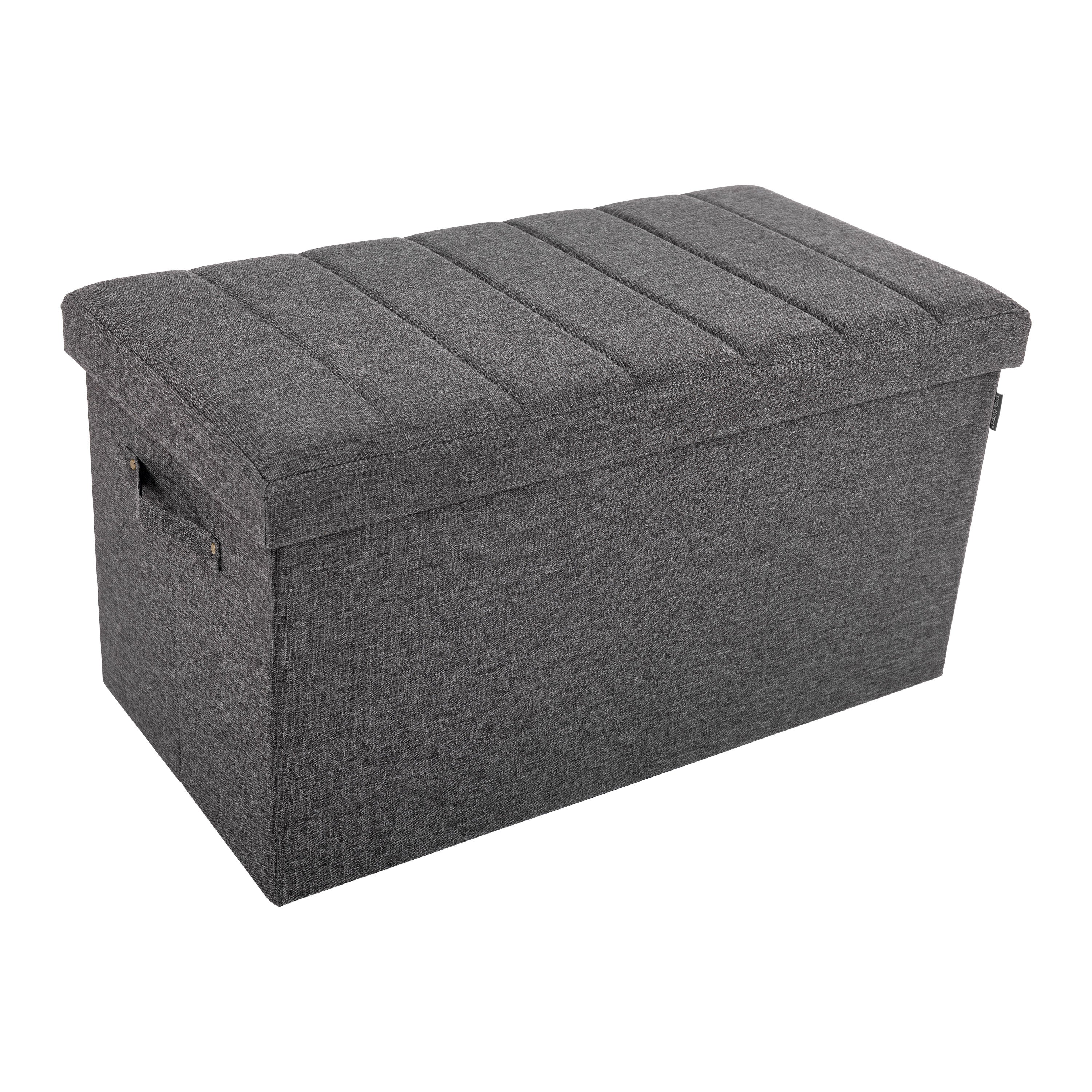 Channel Tufted Storage Trunk with Handles - Image 15