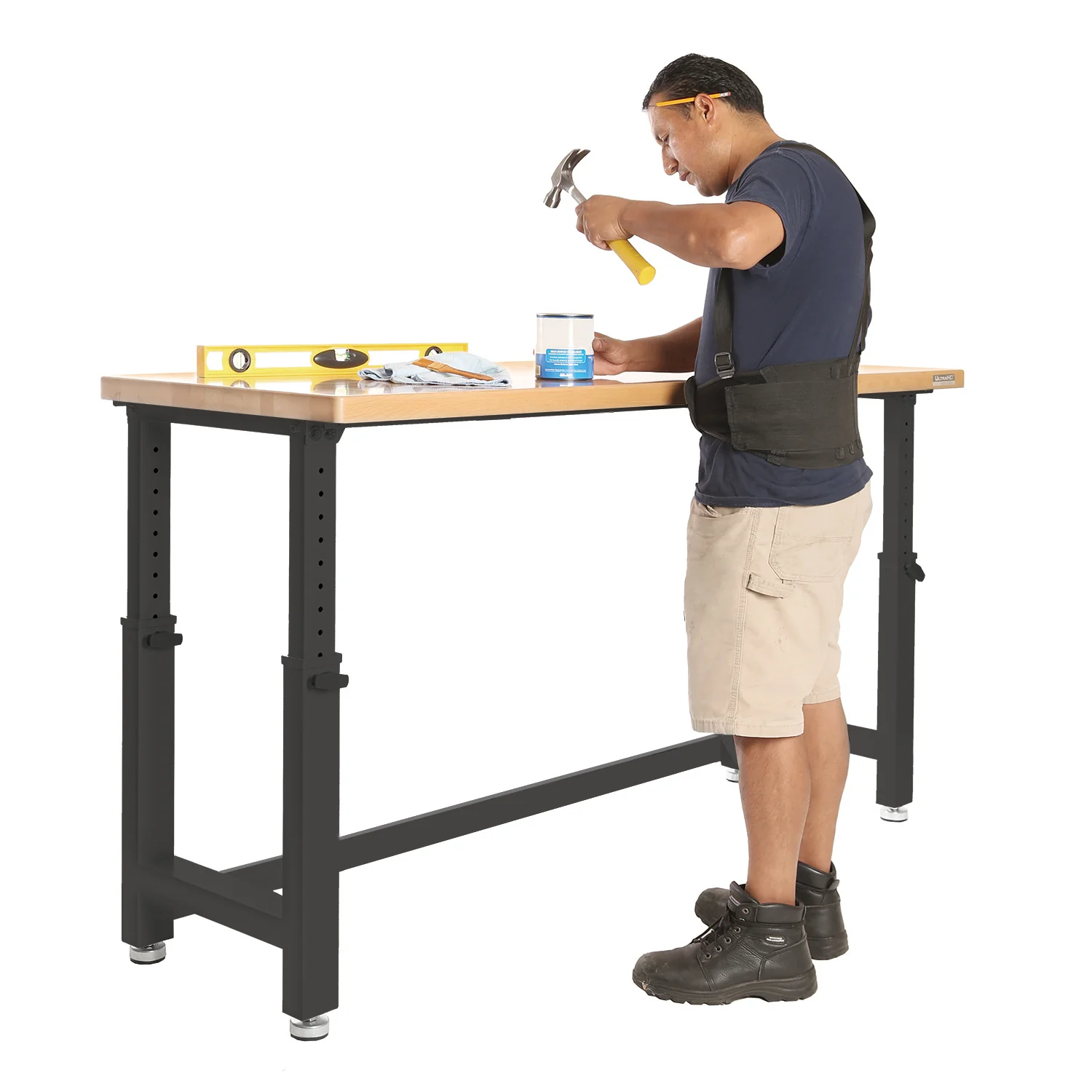 UltraHD® Height Adjustable Workbench, Graphite - Image 7