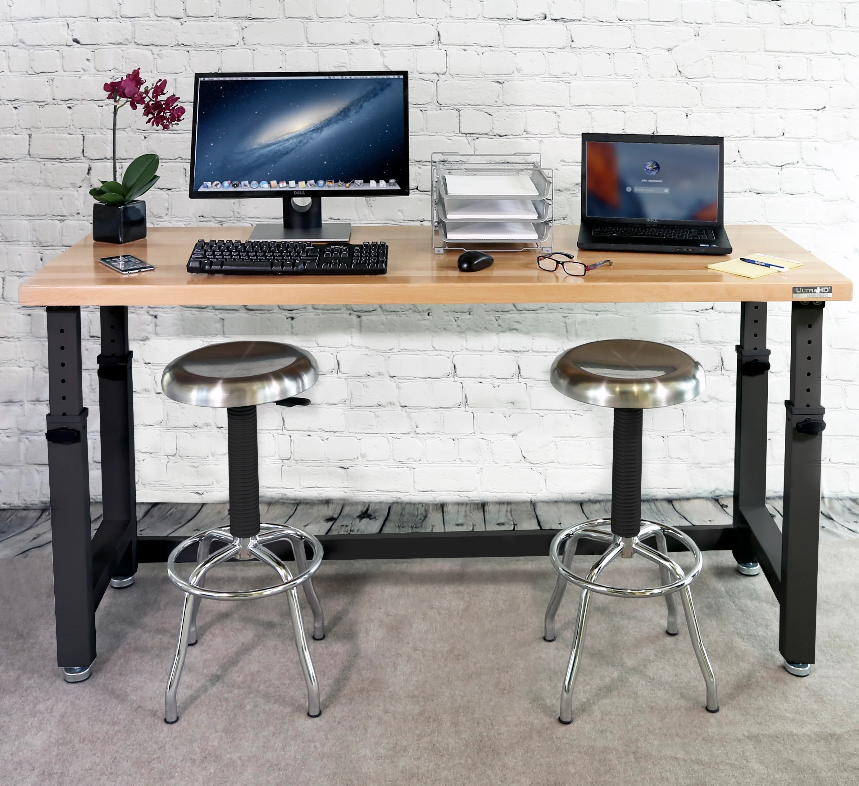 UltraHD® Height Adjustable Workbench, Graphite - Image 8