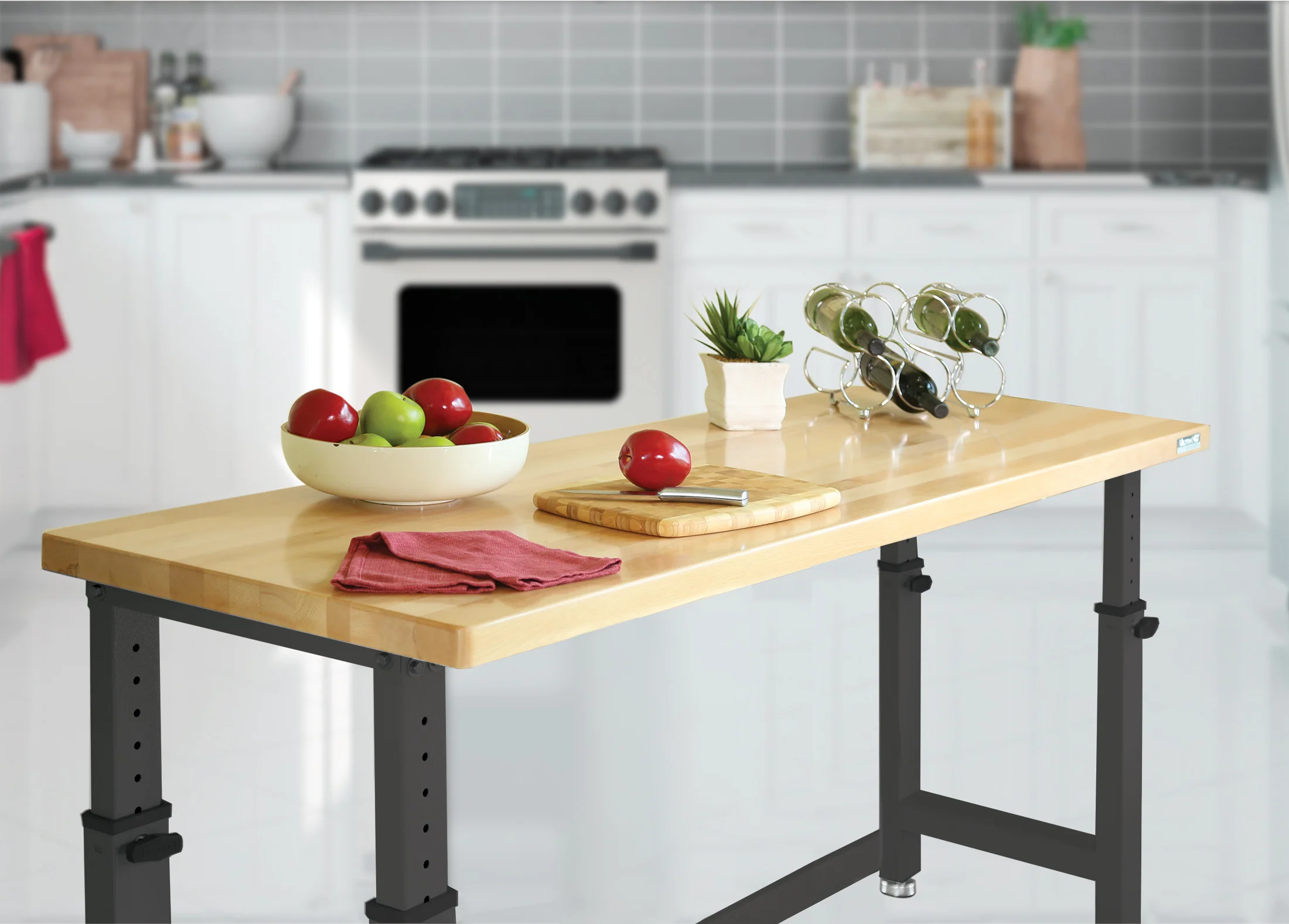 UltraHD® Height Adjustable Workbench, Graphite - Image 9