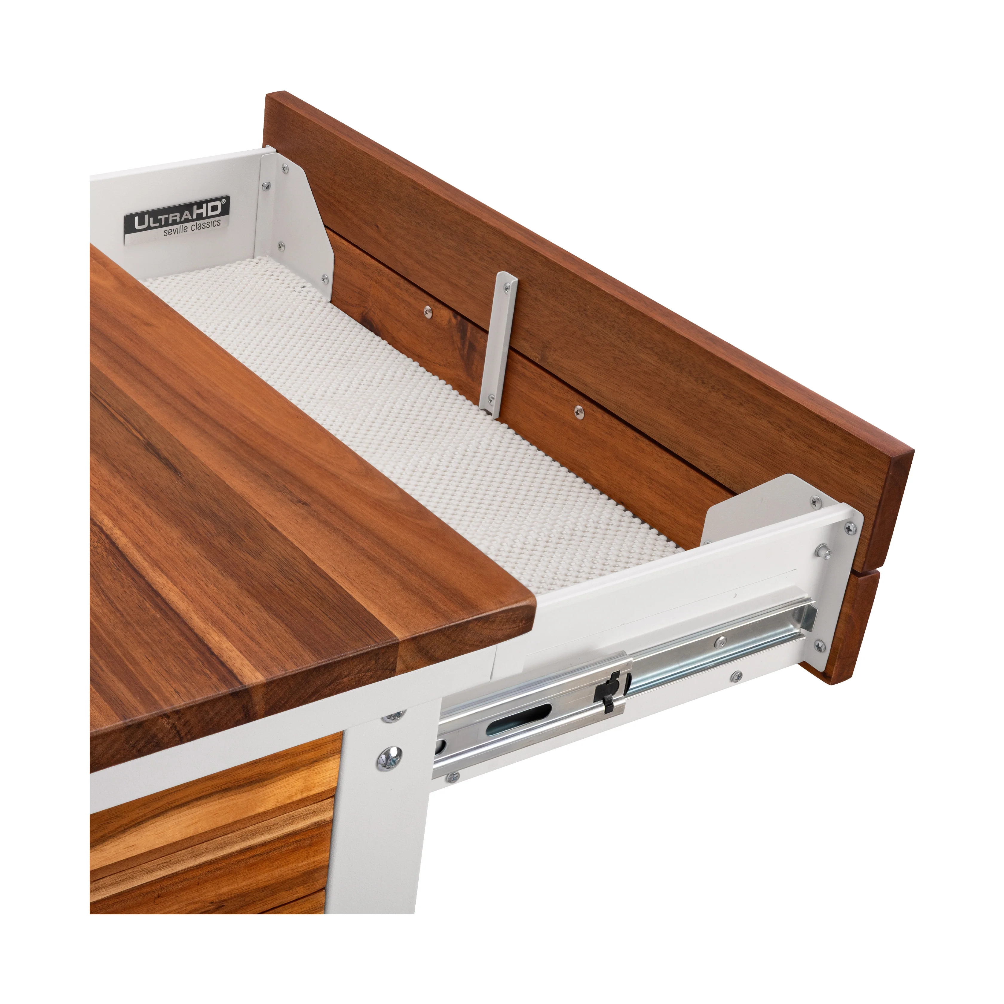 HOME Outdoor Acacia Wood Mobile Potting Bench - Image 13