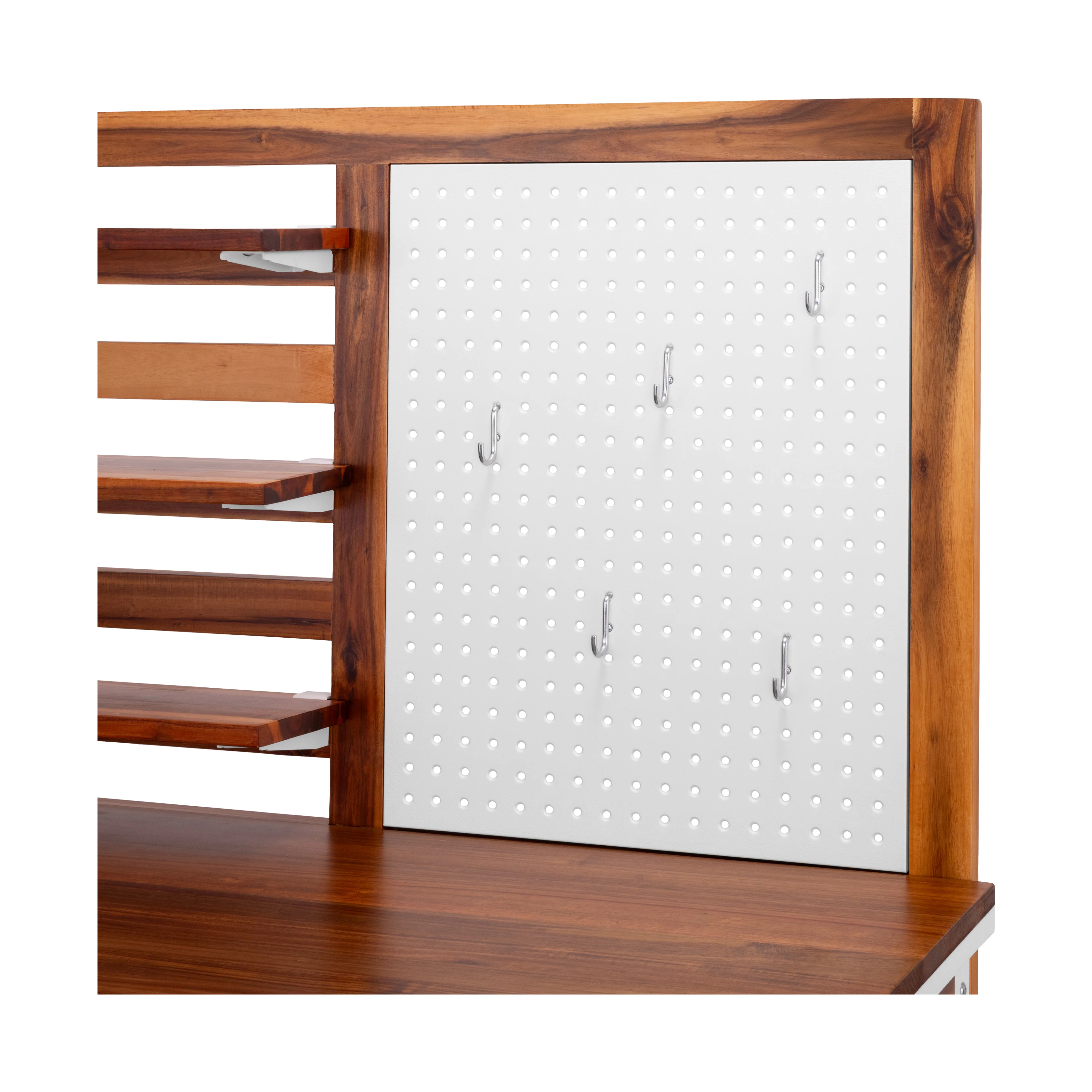 HOME Outdoor Acacia Wood Mobile Potting Bench - Image 14