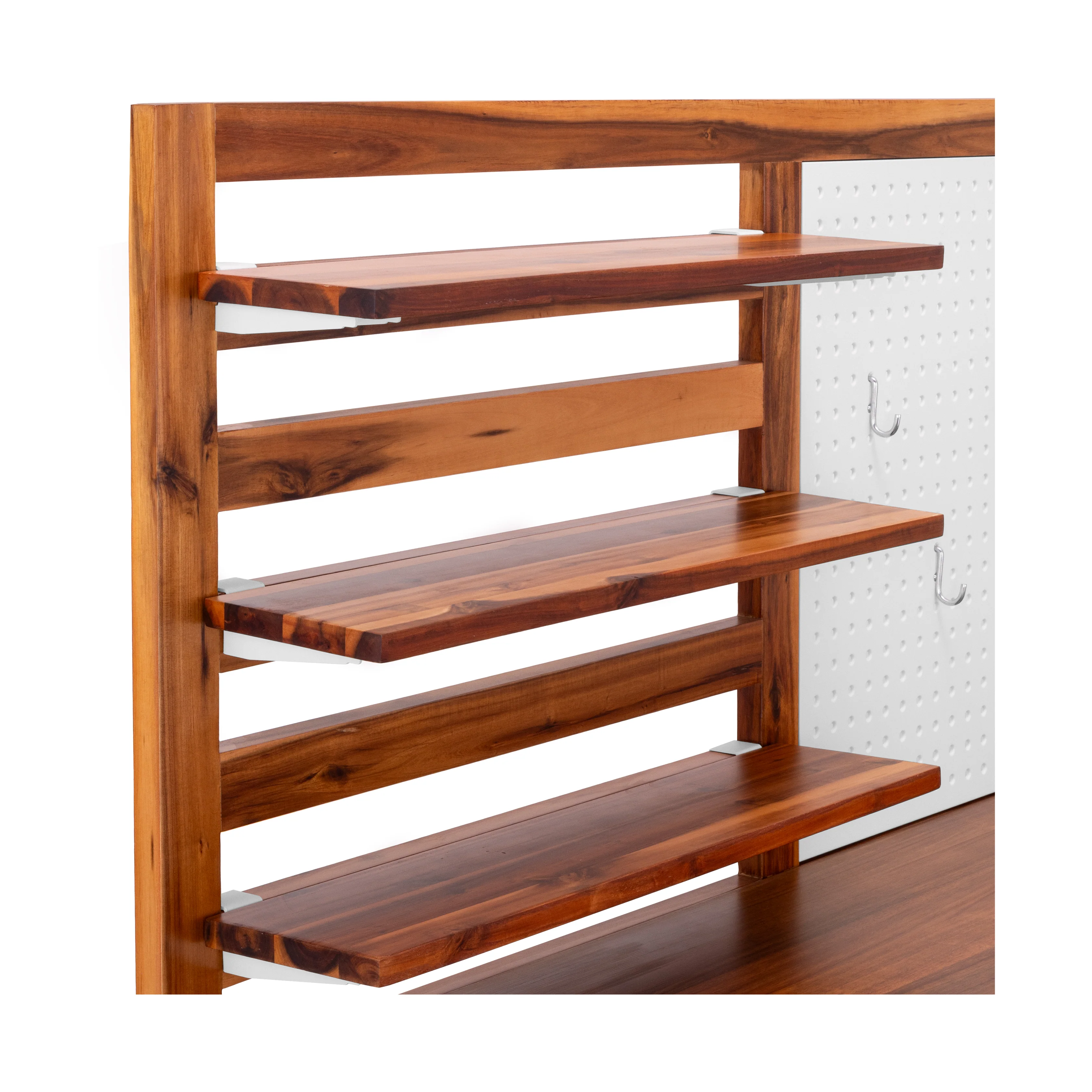 HOME Outdoor Acacia Wood Mobile Potting Bench - Image 16