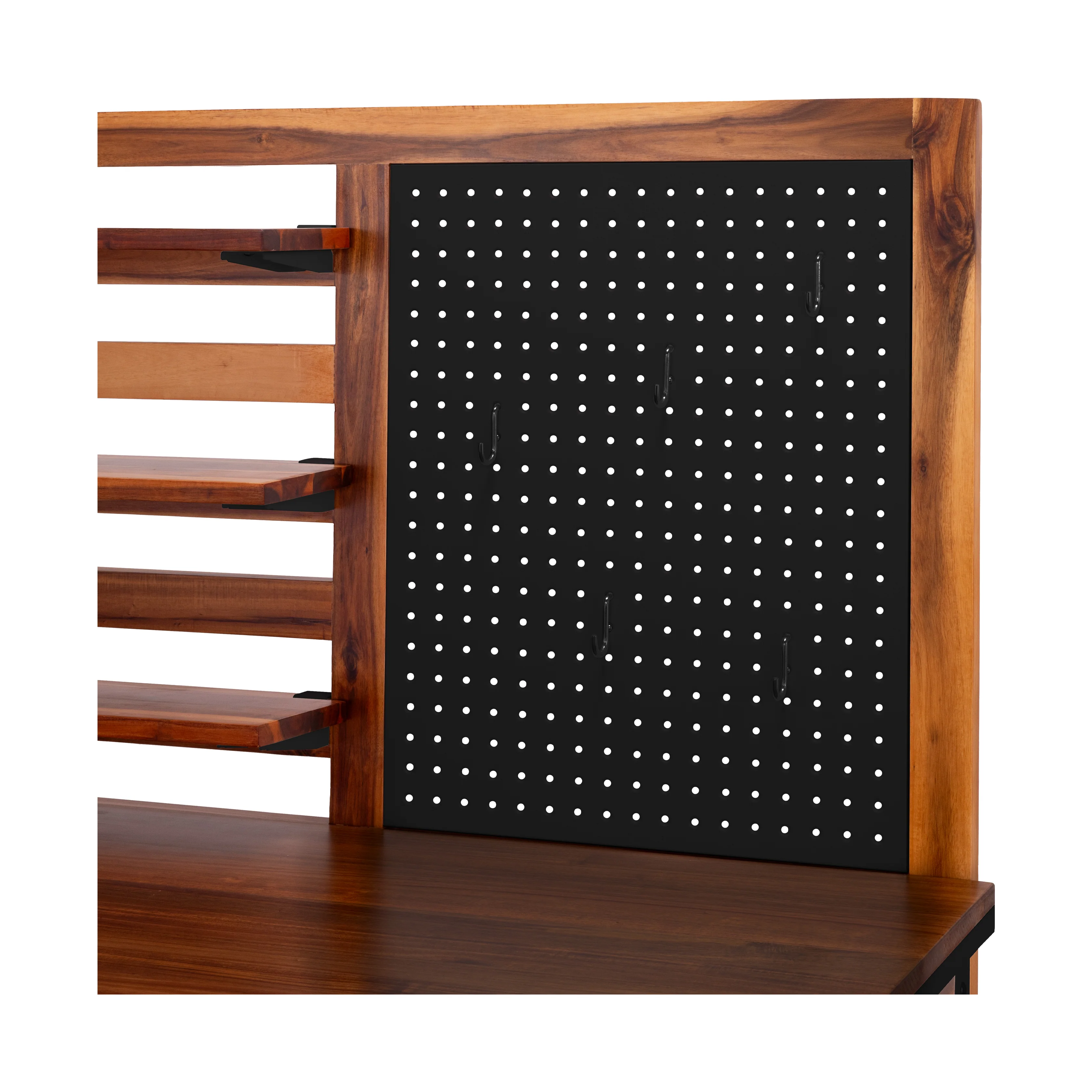 HOME Outdoor Acacia Wood Mobile Potting Bench - Image 27