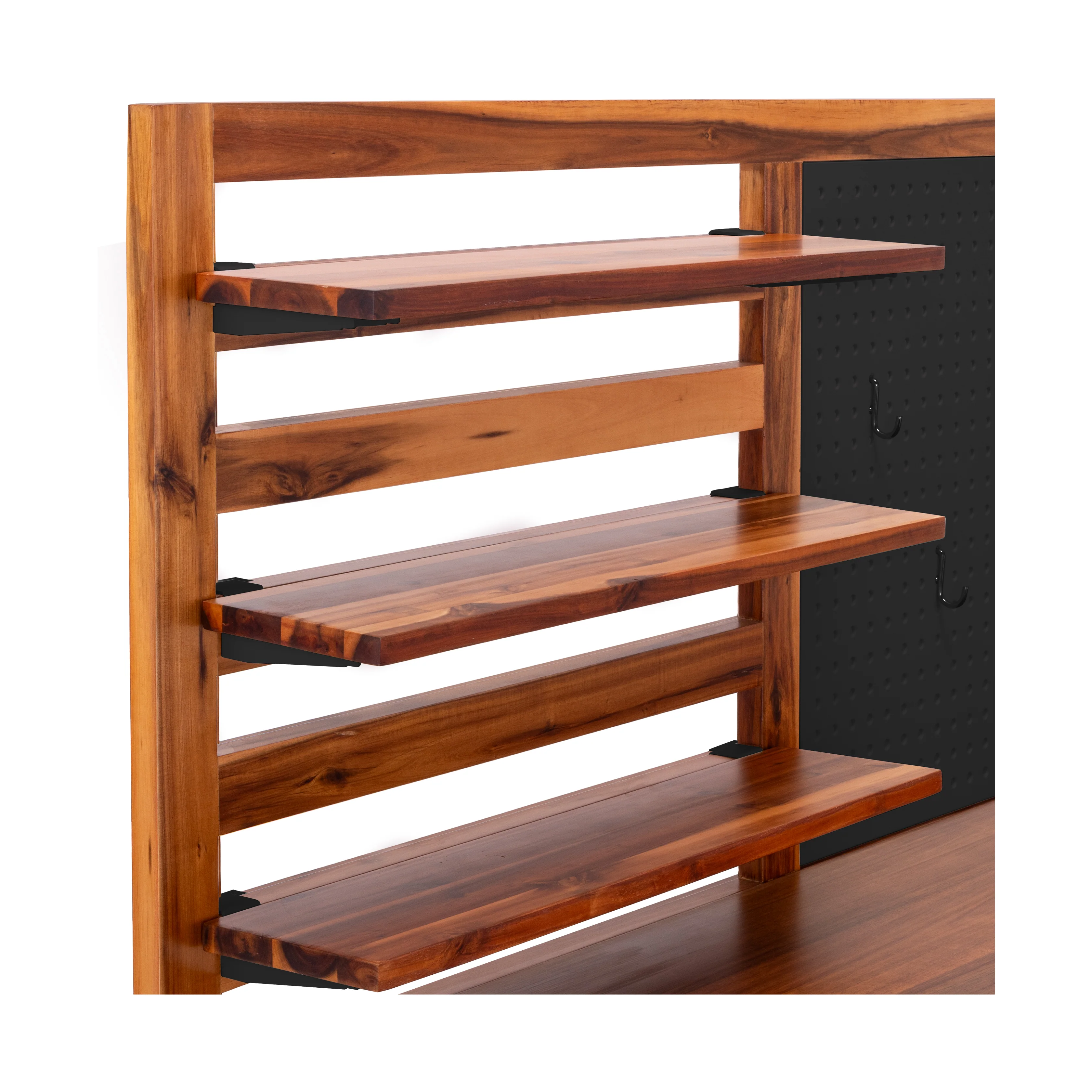 HOME Outdoor Acacia Wood Mobile Potting Bench - Image 28