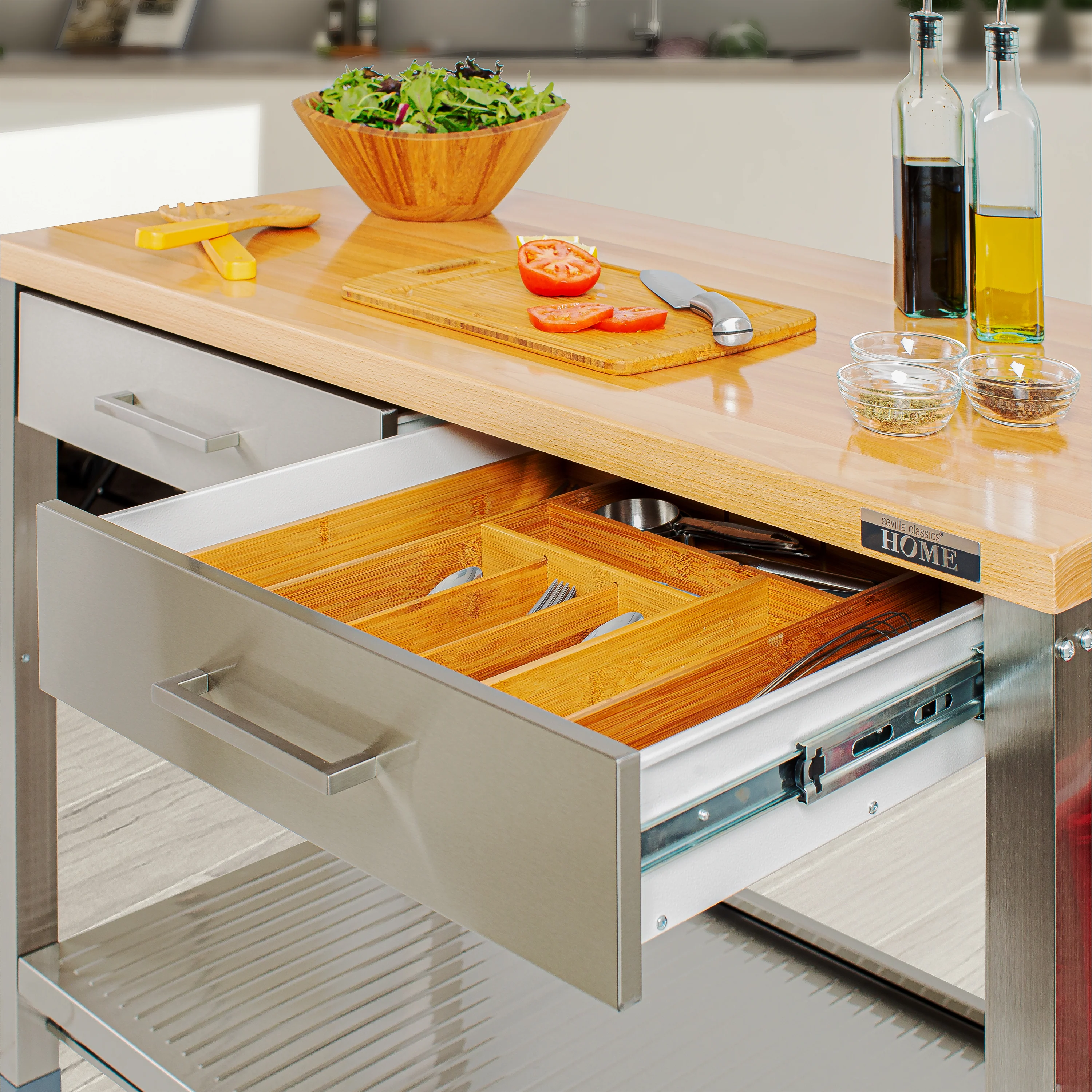 HOME Work Center Island Table - Image 9