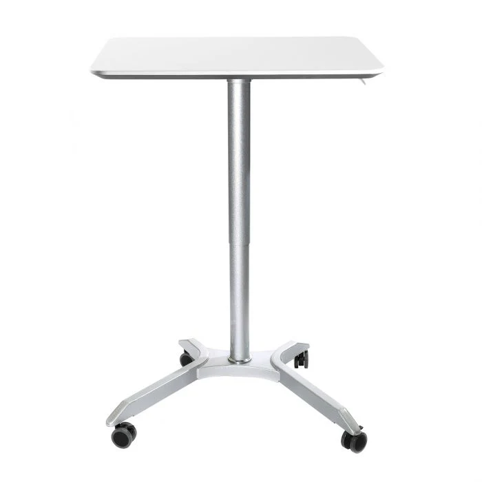airLIFT® Premium Pneumatic Sit-Stand Mobile Desk Cart, White - Image 10