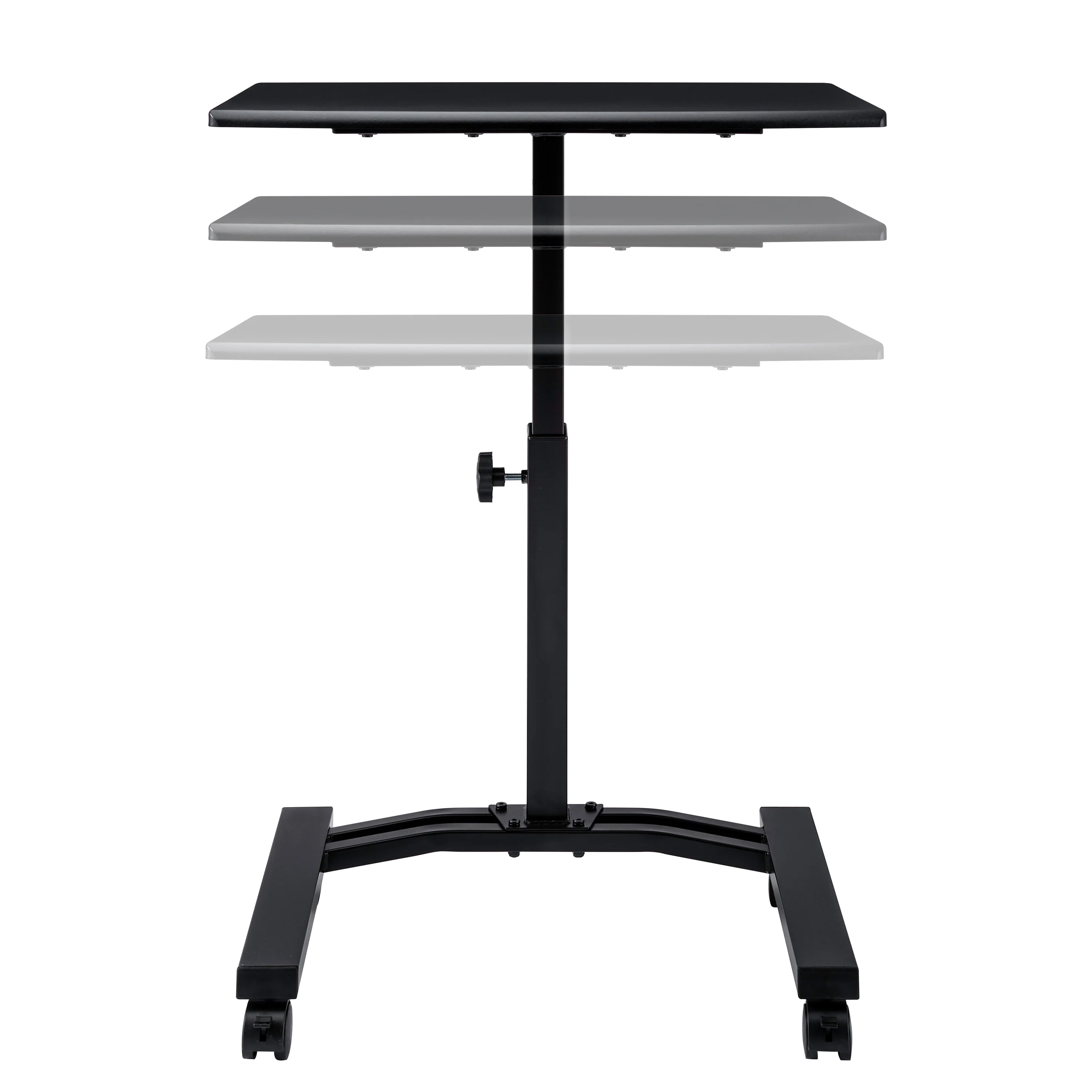 airLIFT® Mobile Laptop Sitting Desk Cart, Black - Image 4