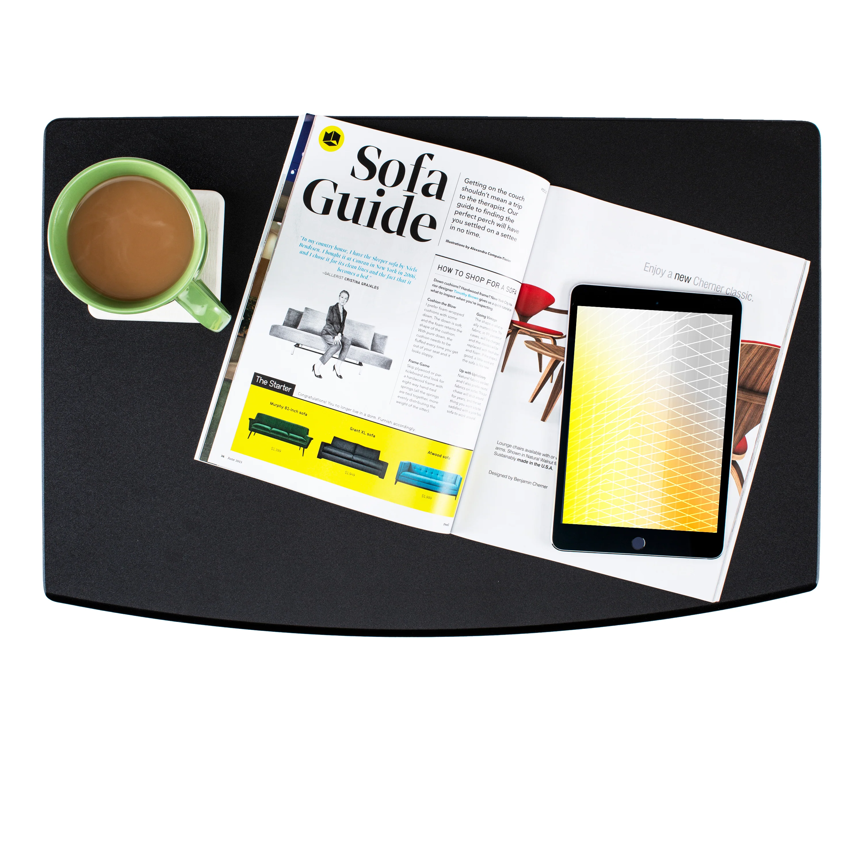 airLIFT® Mobile Laptop Sitting Desk Cart, Black - Image 9