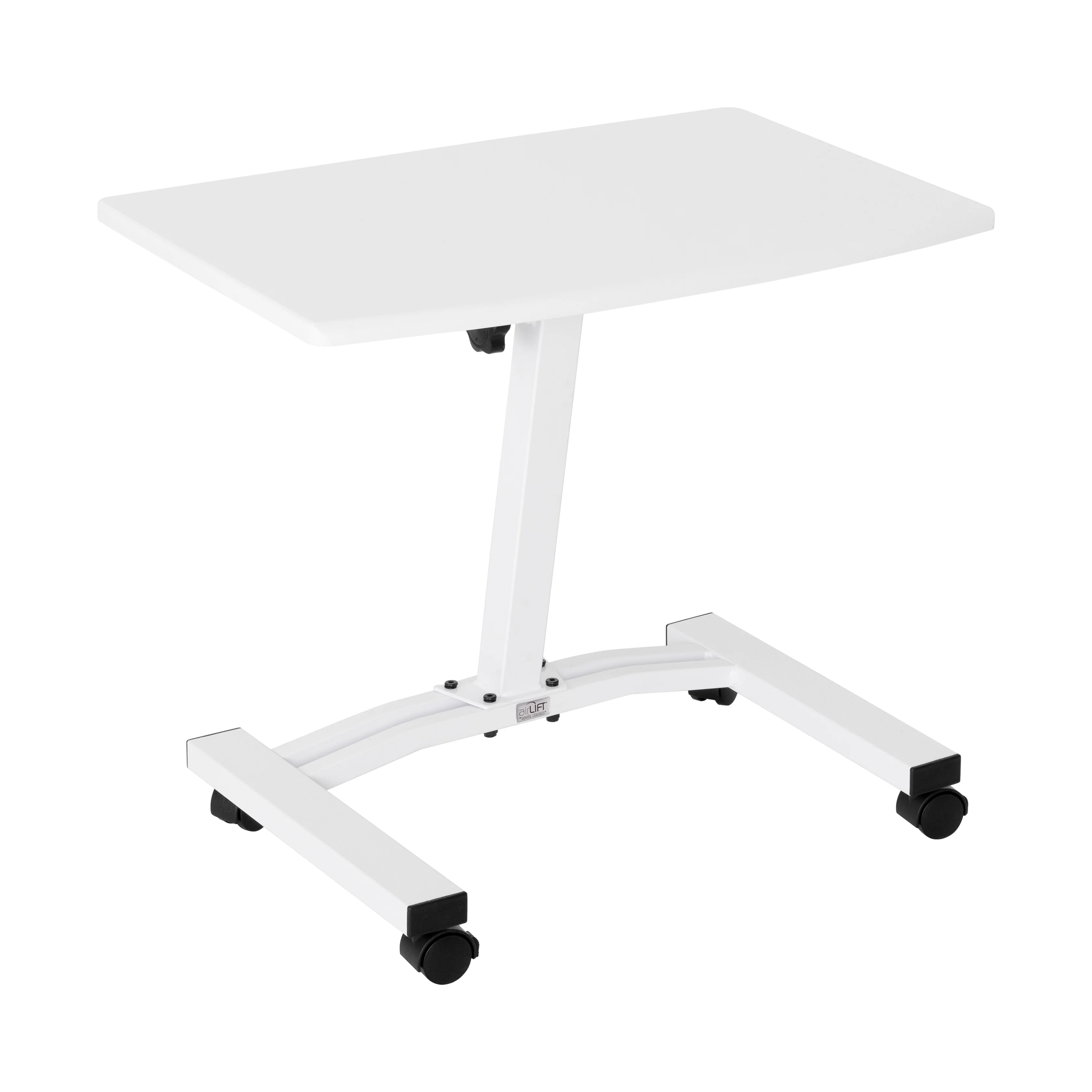 airLIFT® Mobile Laptop Sitting Desk Cart, White - Image 3
