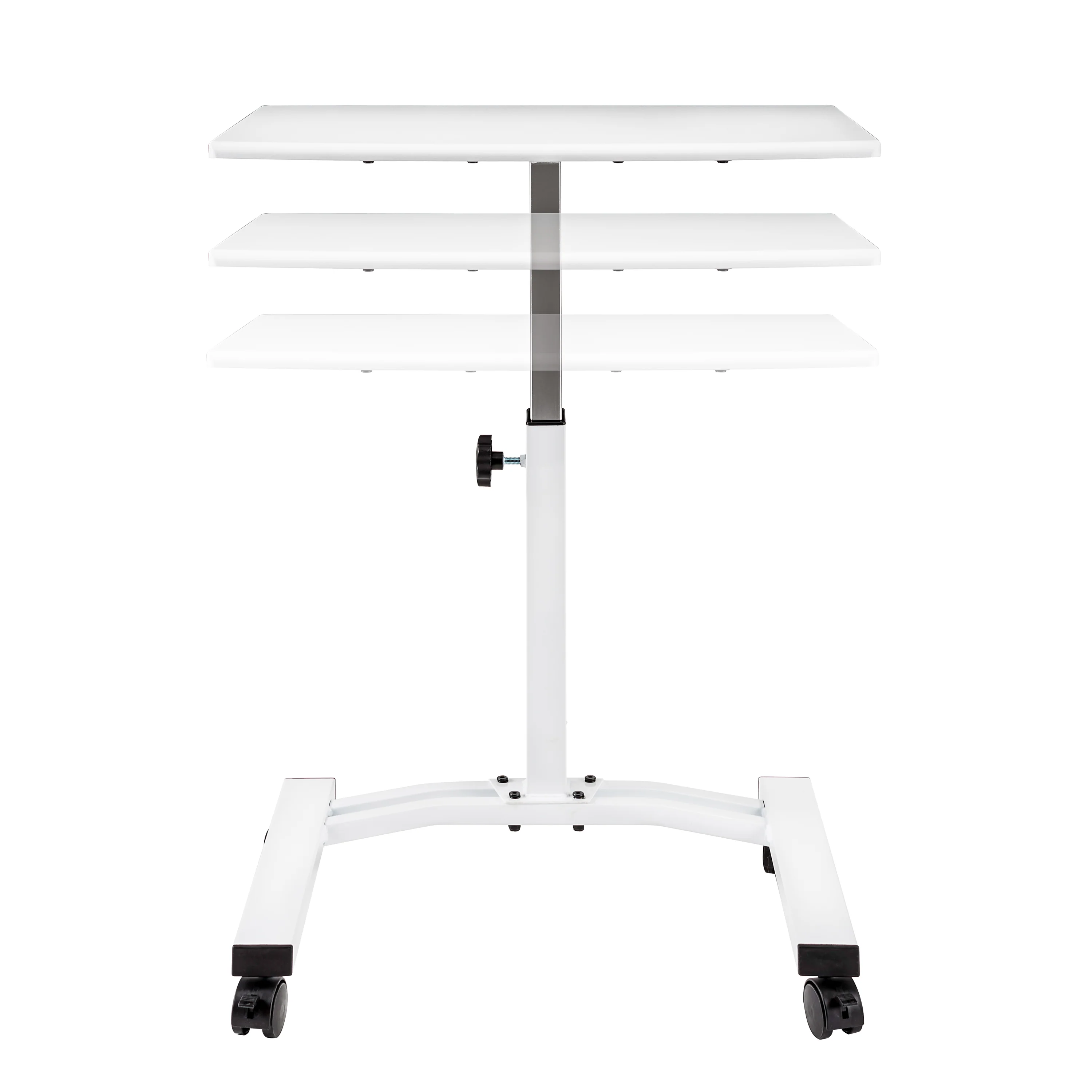 airLIFT® Mobile Laptop Sitting Desk Cart, White - Image 4