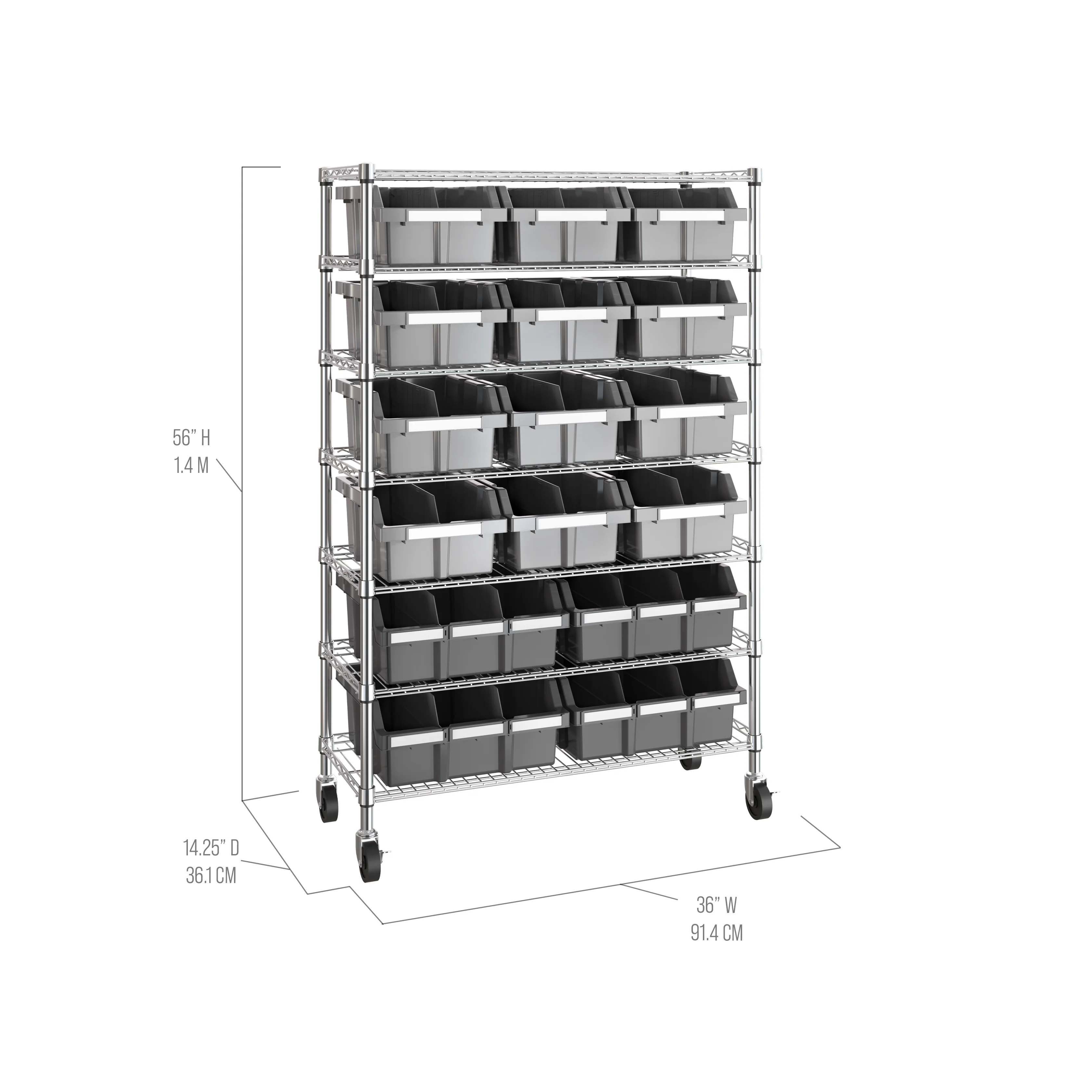 7-Tier NSF-Certified 16-Bin Rack - Image 3