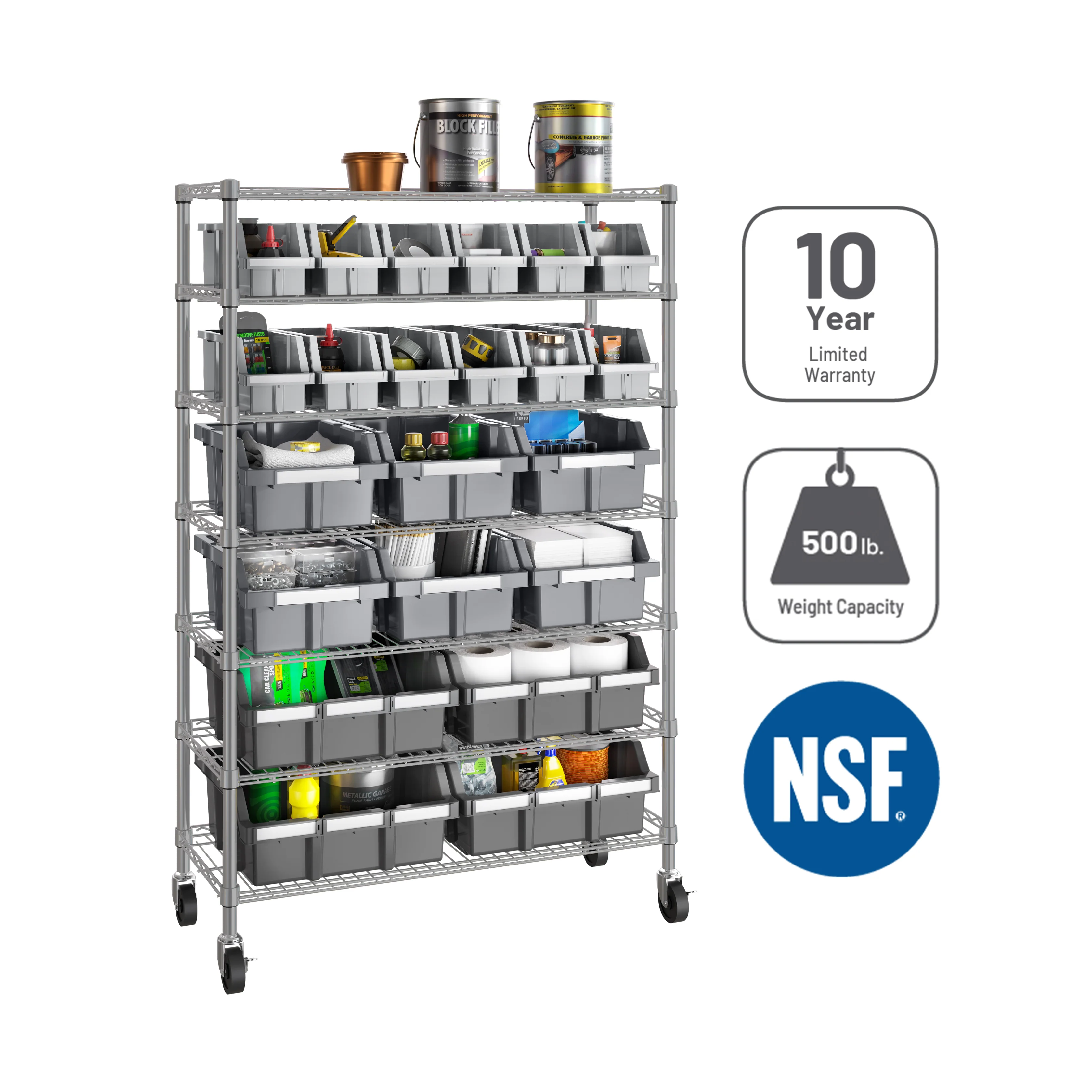 7-Tier NSF-Certified 22-Bin Rack - Image 18