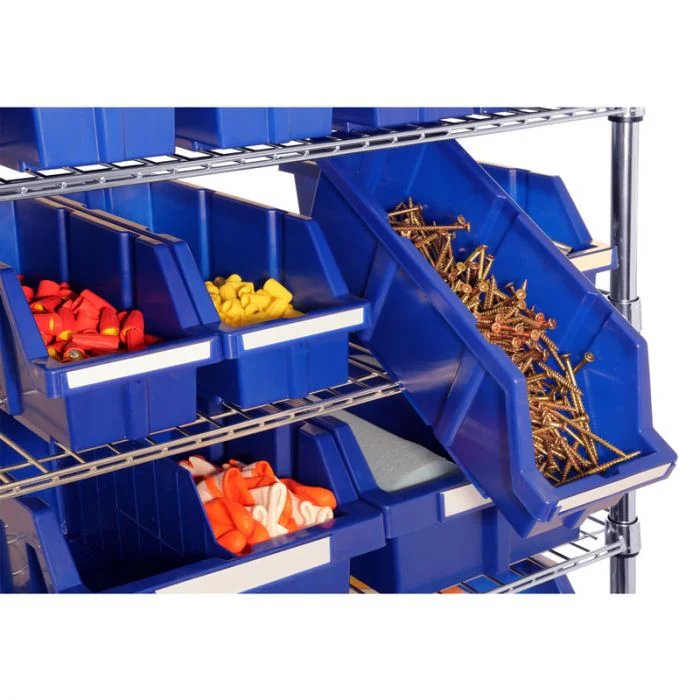 8-Tier NSF-Certified 24-Bin Rack, Blue - Image 8