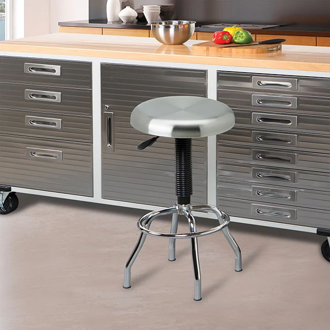 Stainless Steel Seat Pneumatic Adjustable Work Stool - Image 10