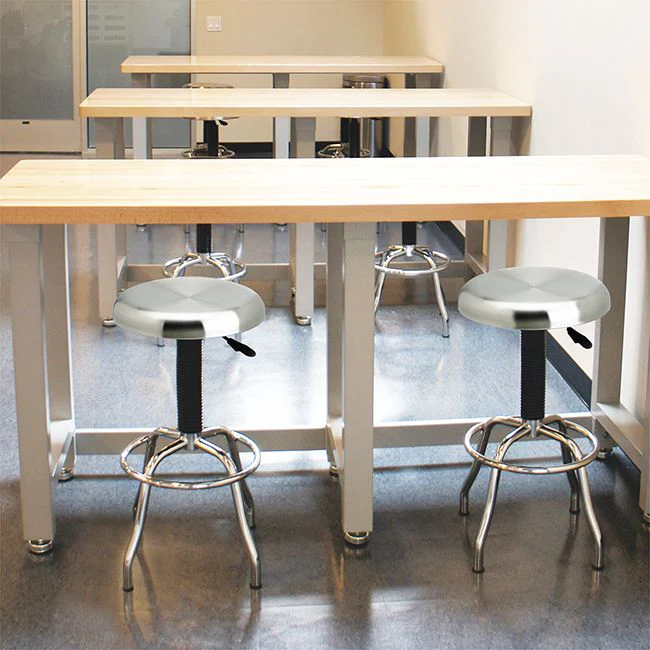 Stainless Steel Seat Pneumatic Adjustable Work Stool - Image 13