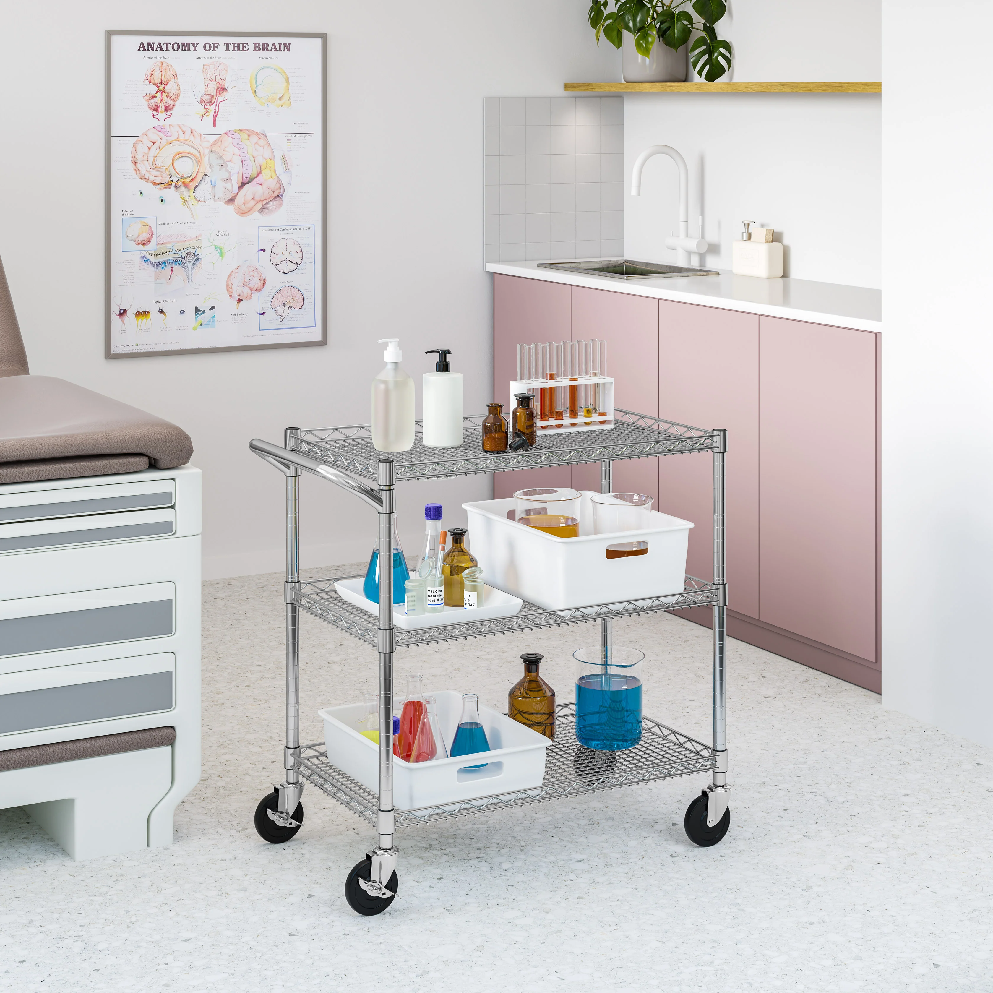 3-Tier NSF-Certified Utility Cart - Image 12