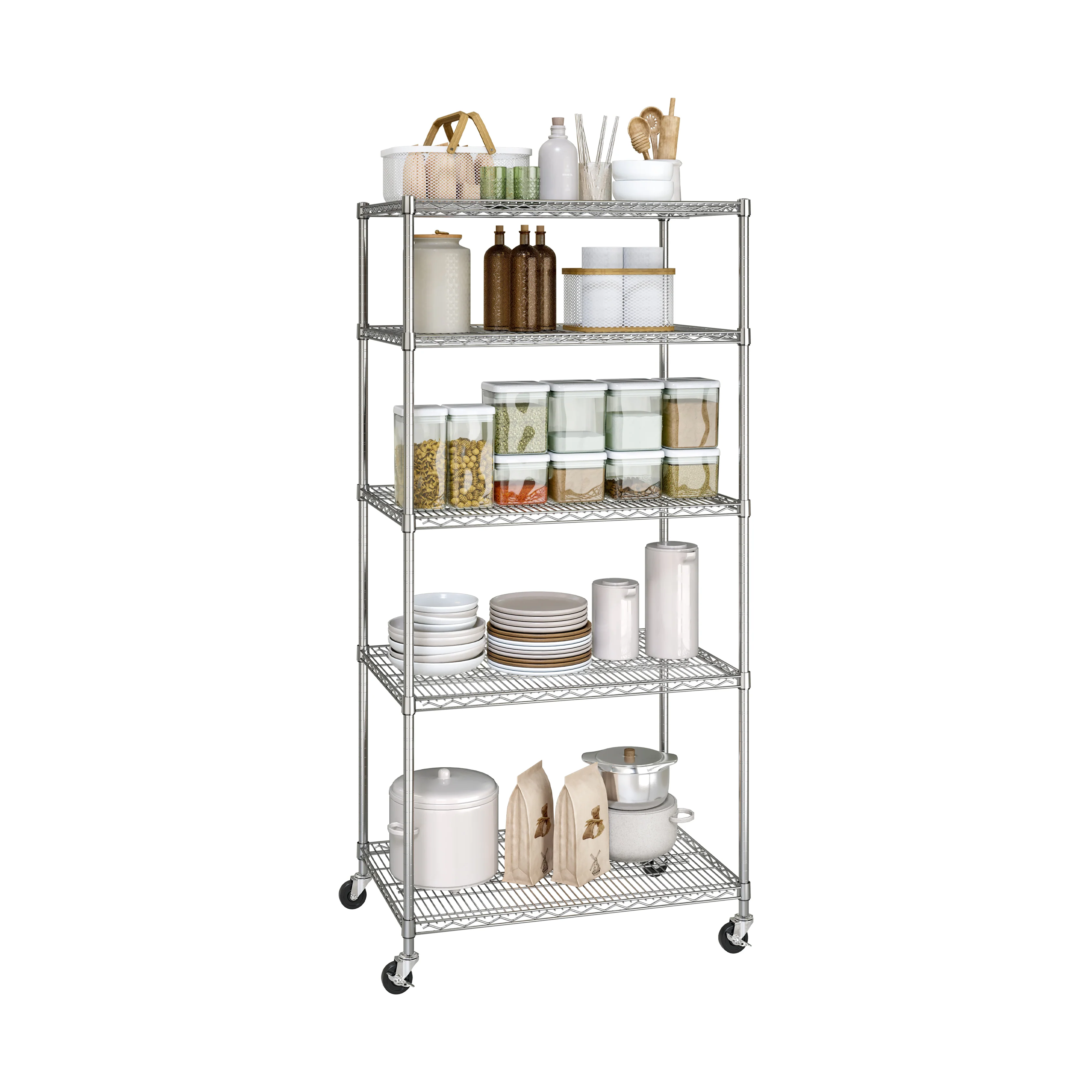 UltraDurable® 5-Tier NSF-Certified Steel Shelving - Image 10