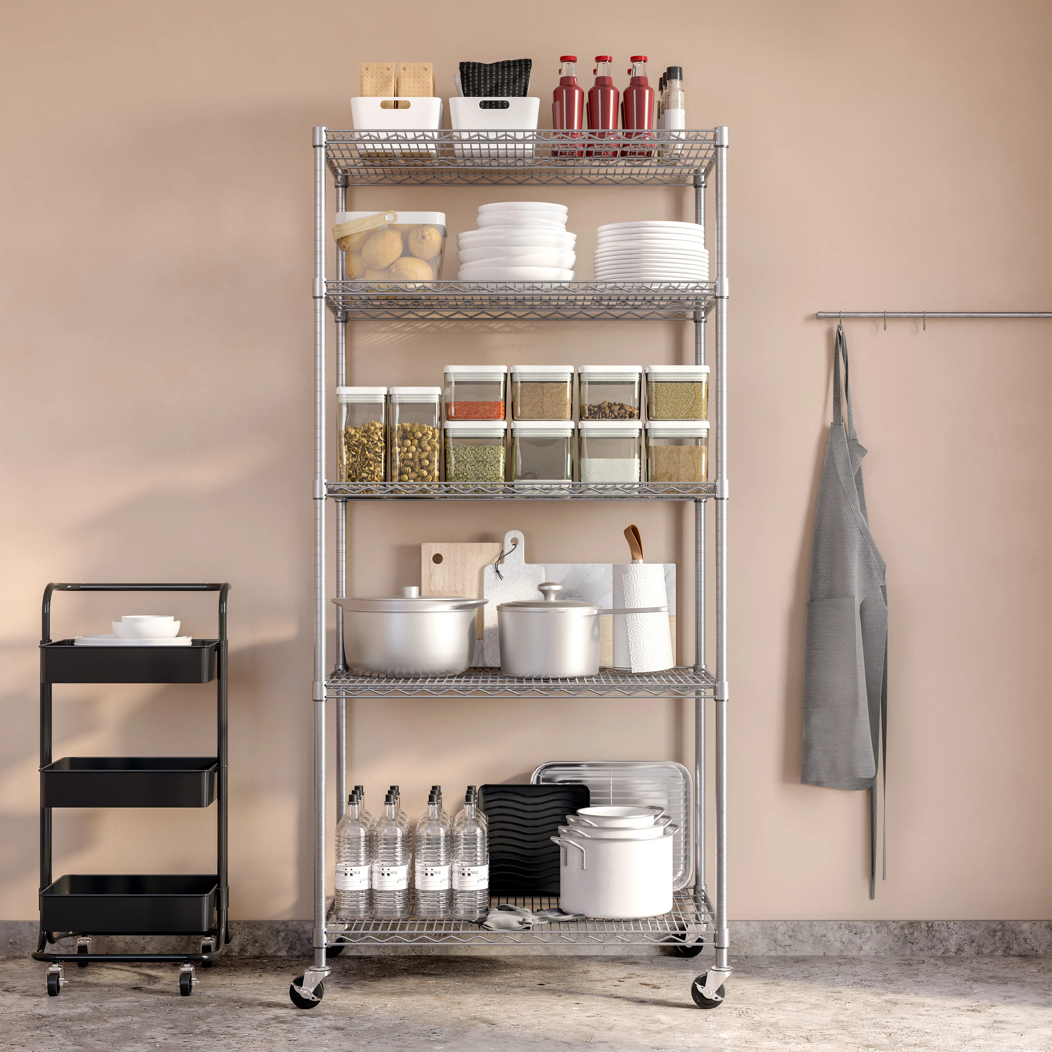 UltraDurable® 5-Tier NSF-Certified Steel Shelving - Image 6