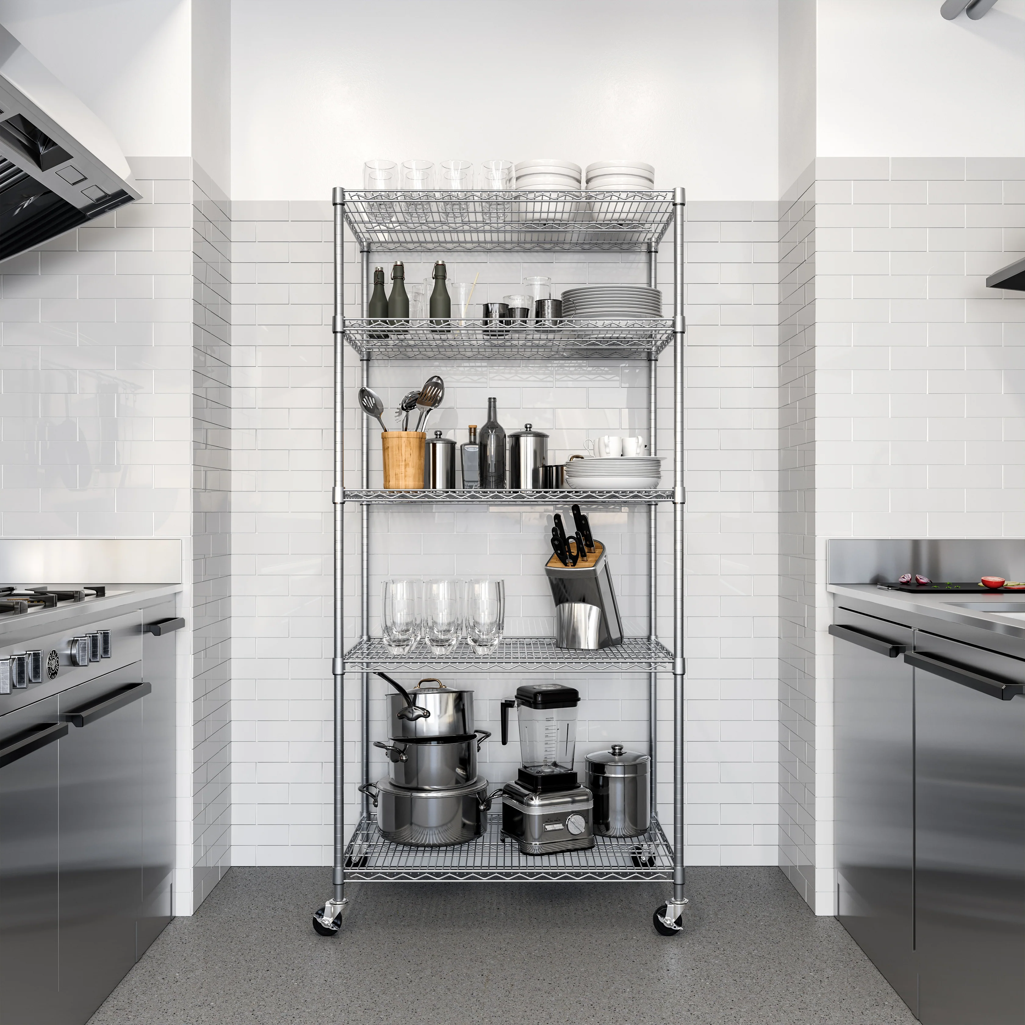 UltraDurable® 5-Tier NSF-Certified Steel Shelving - Image 7