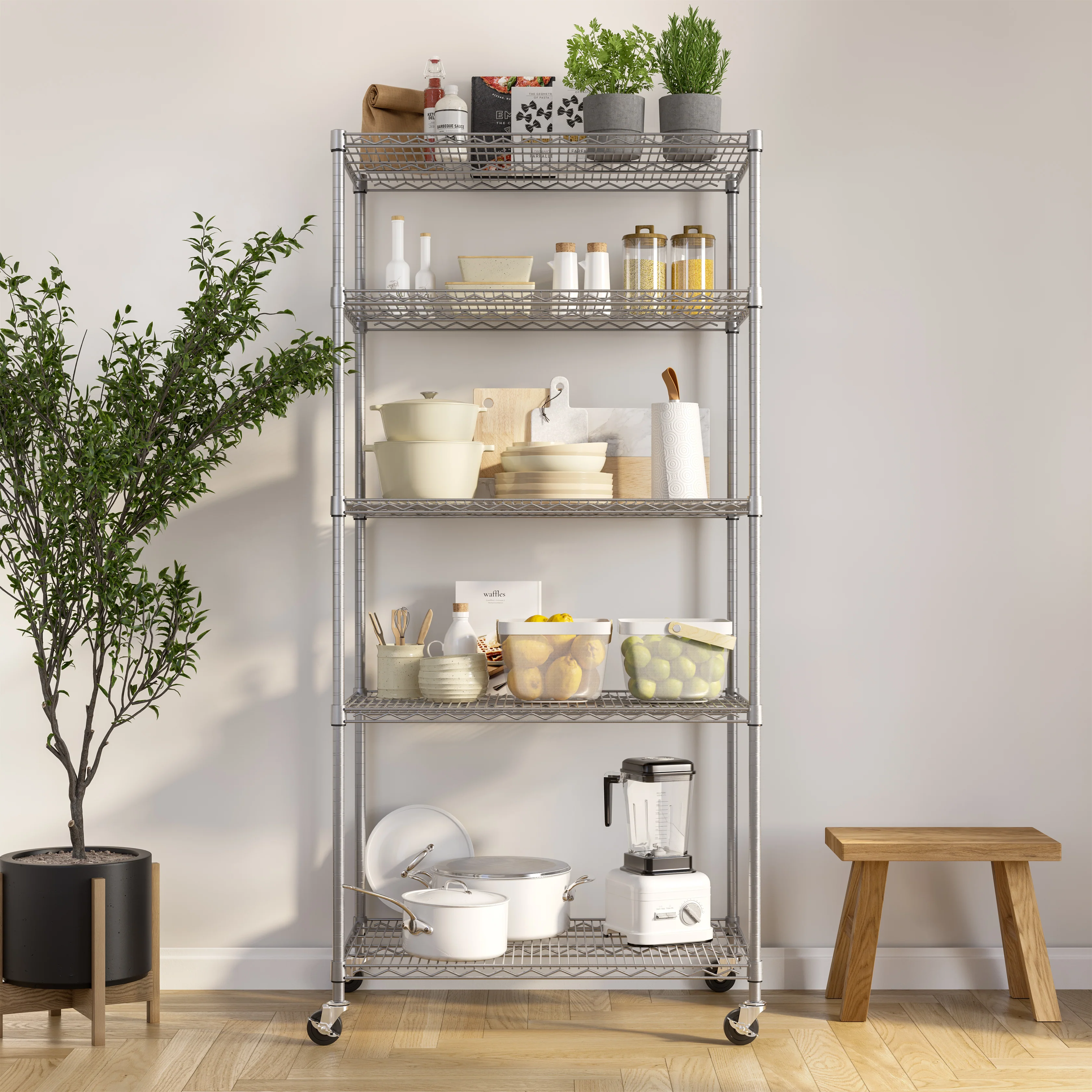UltraDurable® 5-Tier NSF-Certified Steel Shelving - Image 9