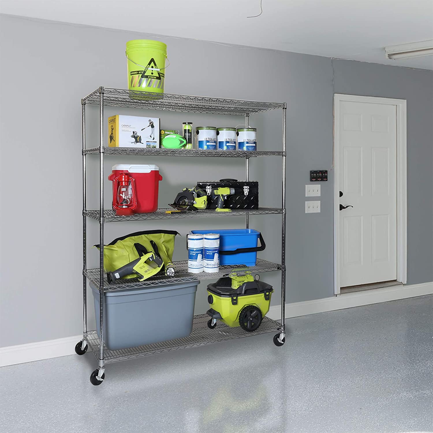 UltraDurable® 5-Tier NSF-Certified Steel Shelving - Image 6