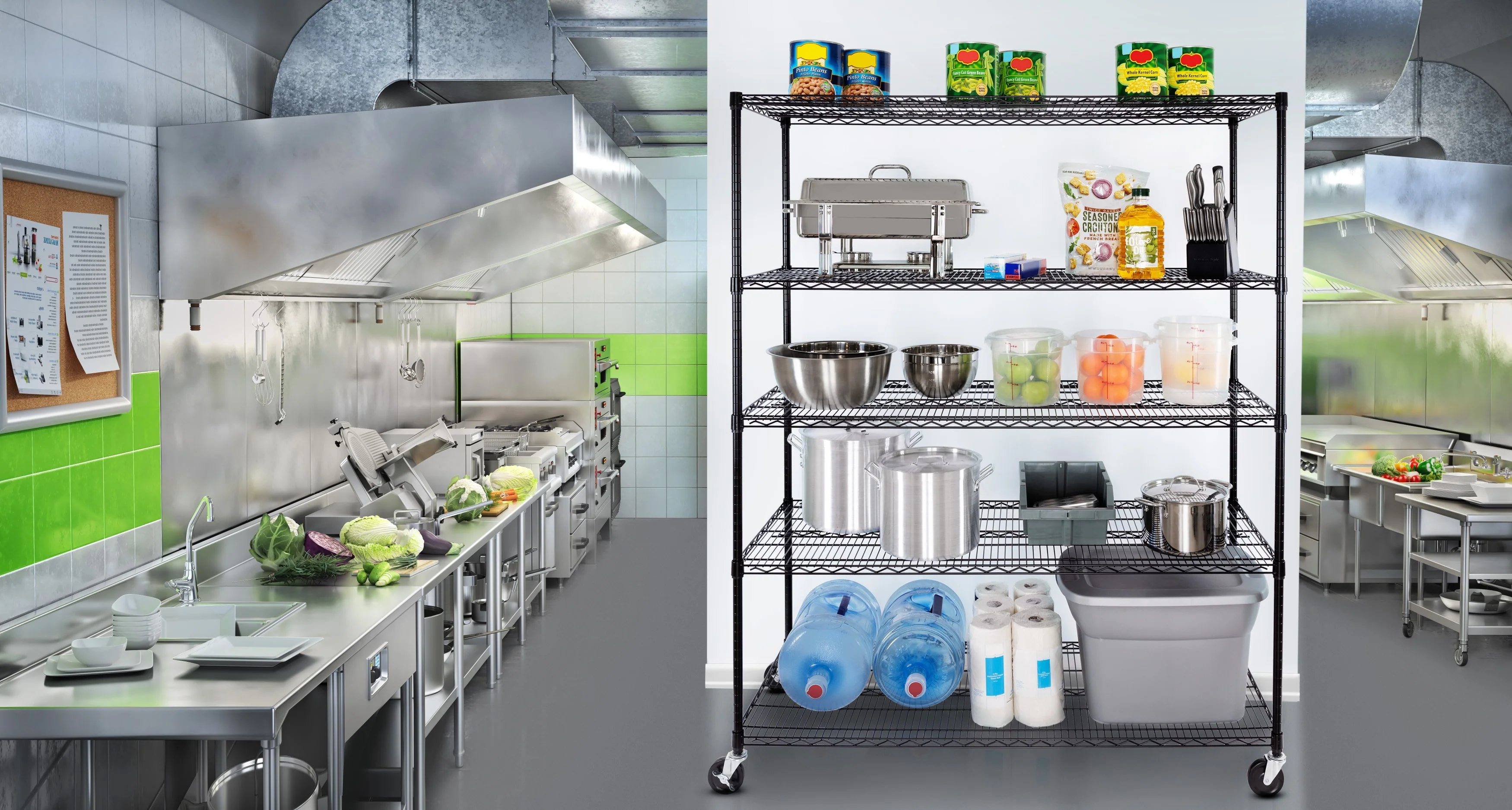 UltraDurable® 5-Tier NSF-Certified Steel Shelving - Image 9