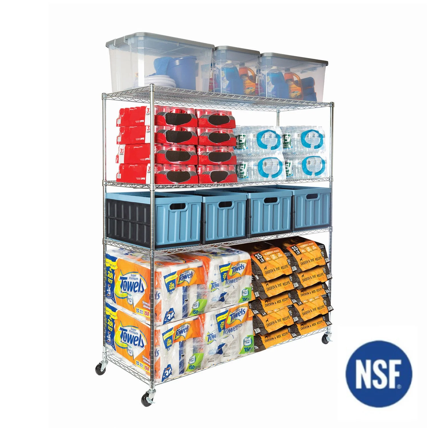 UltraDurable® 4-Tier NSF-Certified Steel Shelving - Image 4